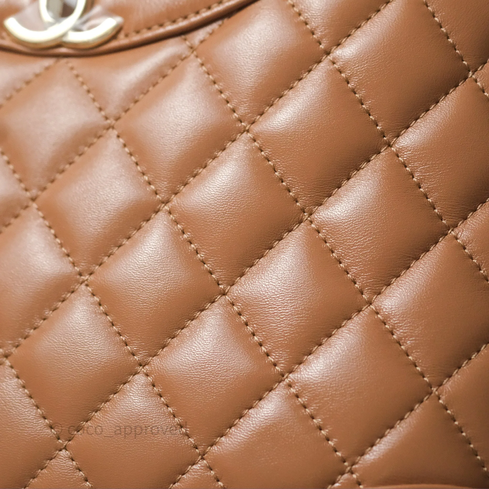 Chanel 31 Mini Beige Shiny Lambskin Gold Hardware