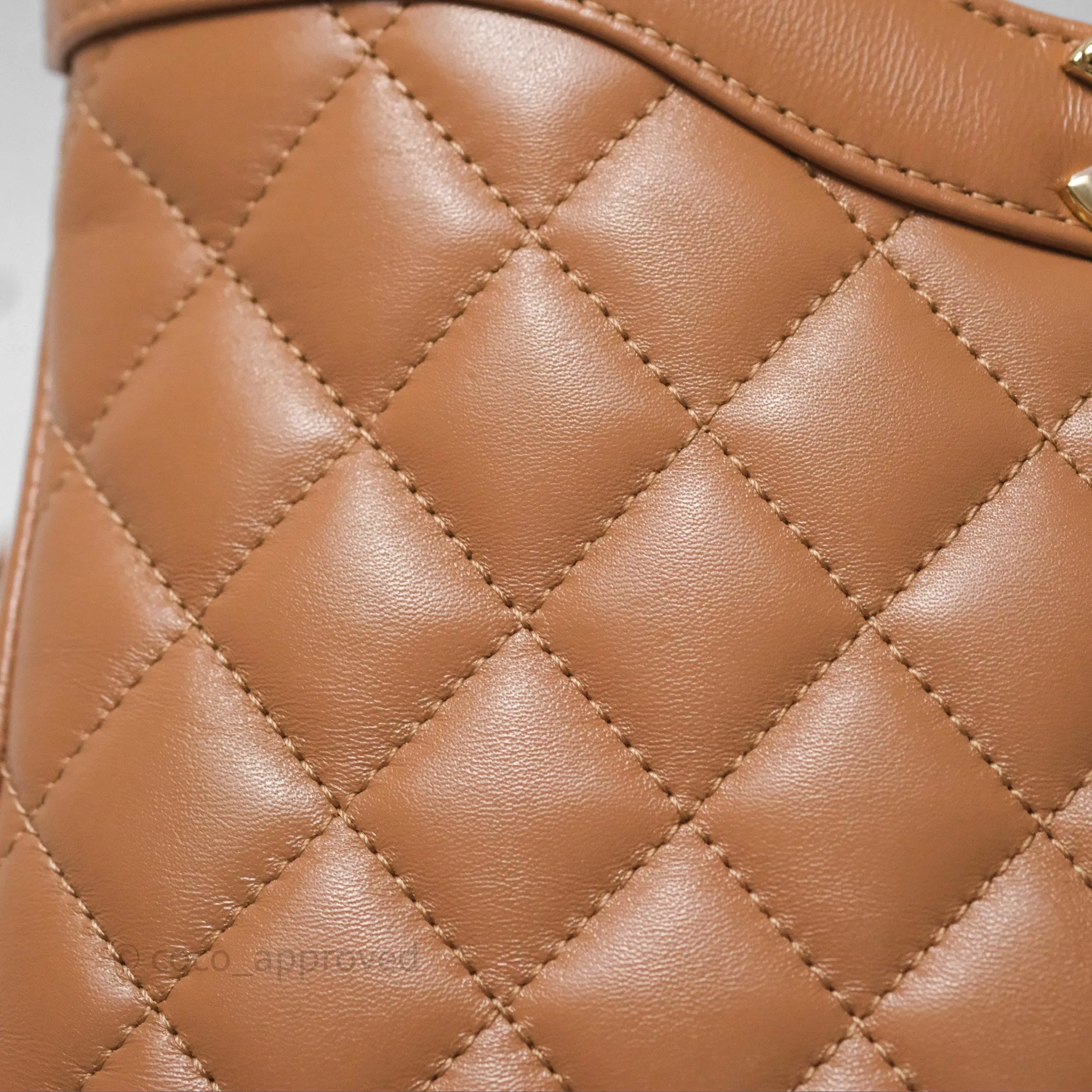 Chanel 31 Mini Beige Shiny Lambskin Gold Hardware