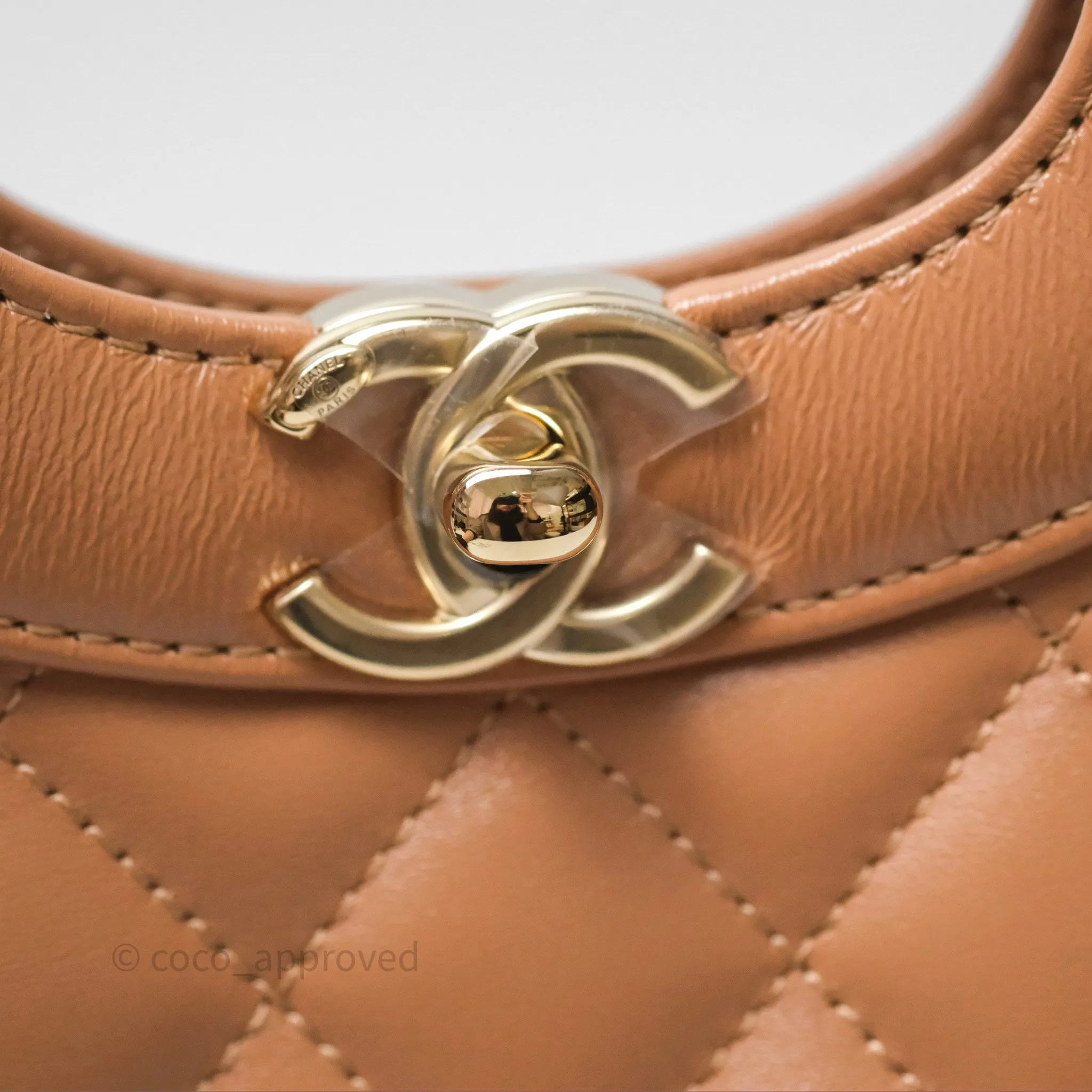Chanel 31 Mini Beige Shiny Lambskin Gold Hardware