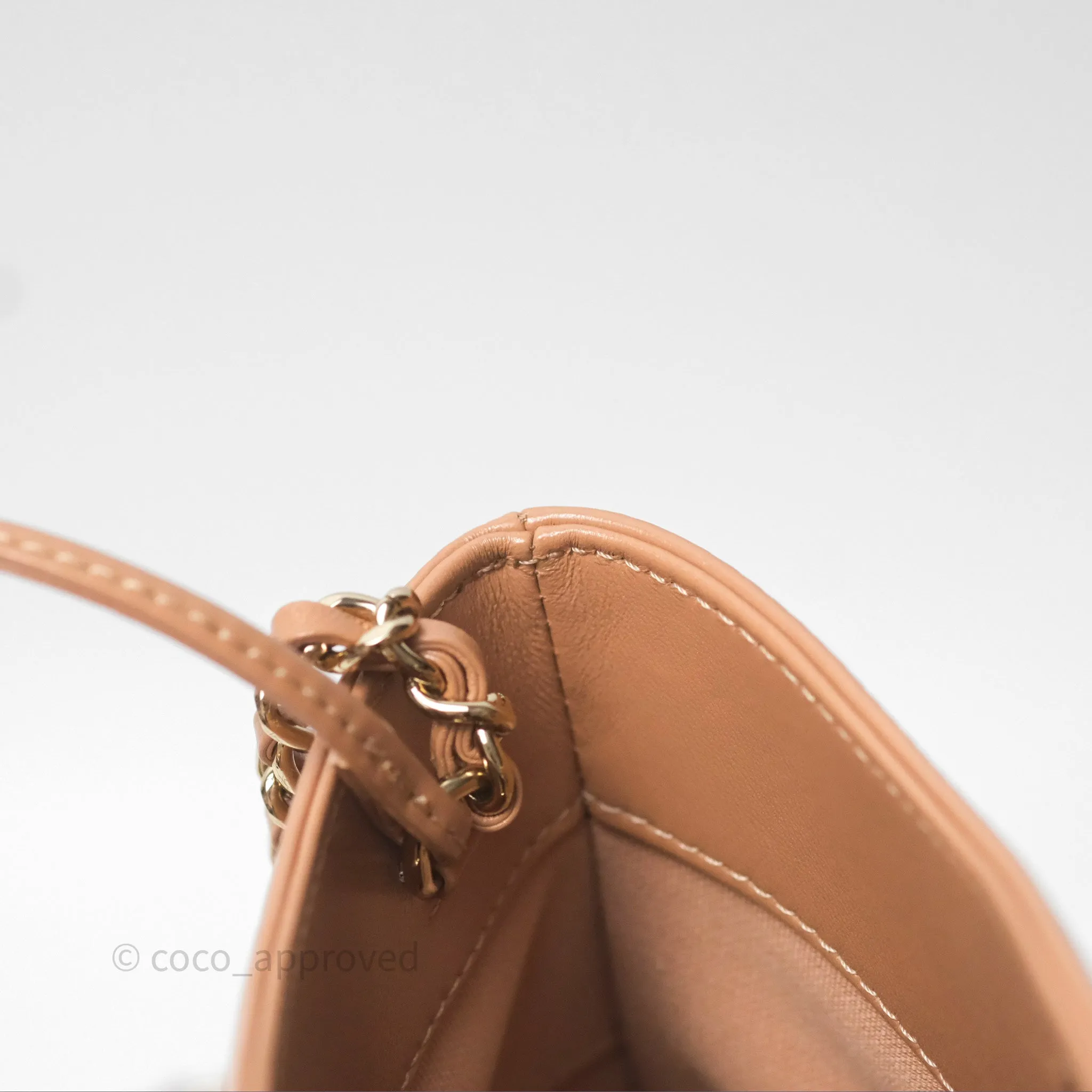 Chanel 31 Mini Beige Shiny Lambskin Gold Hardware