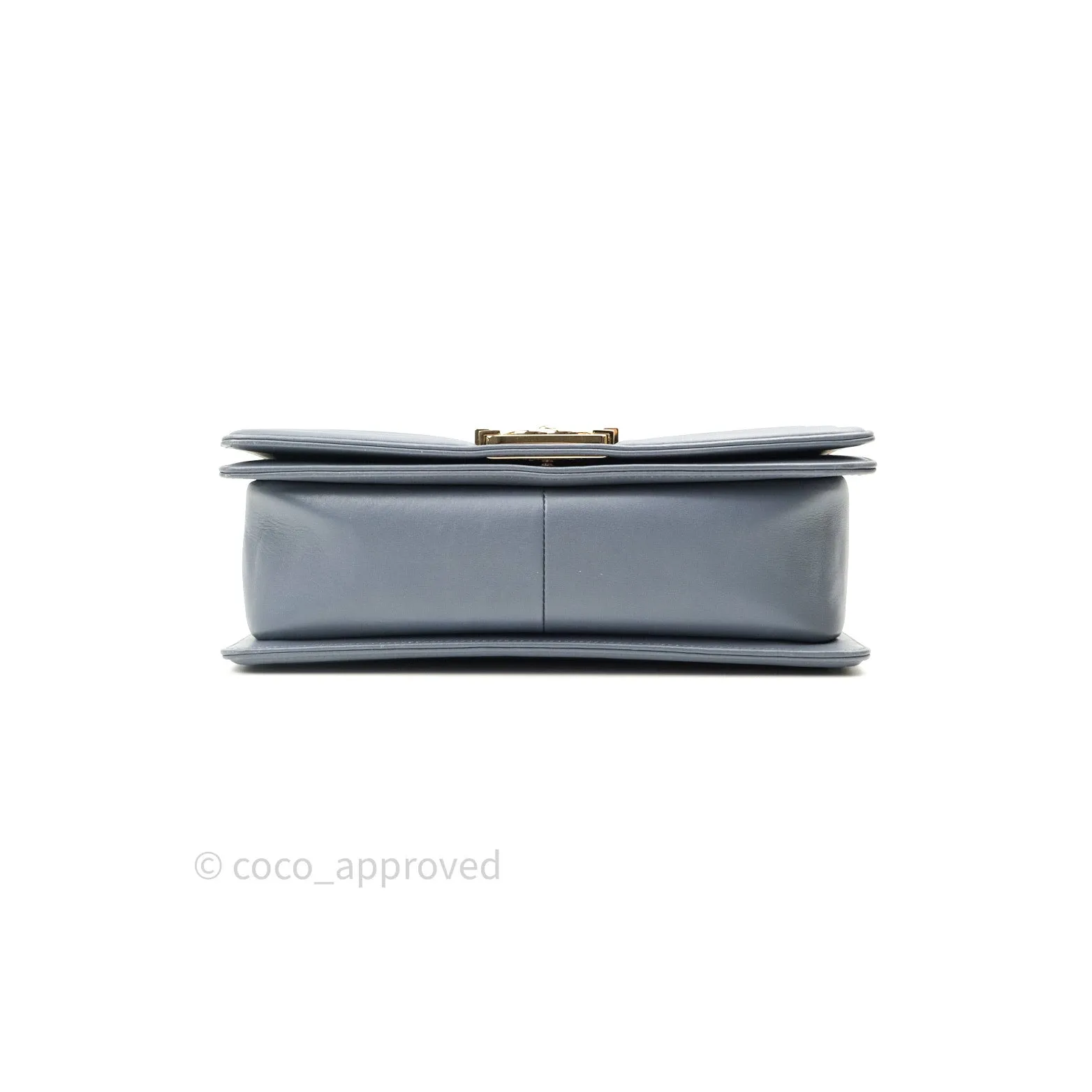 Chanel Boy Chevron Medium Grey Calfskin Light Gold Hardware