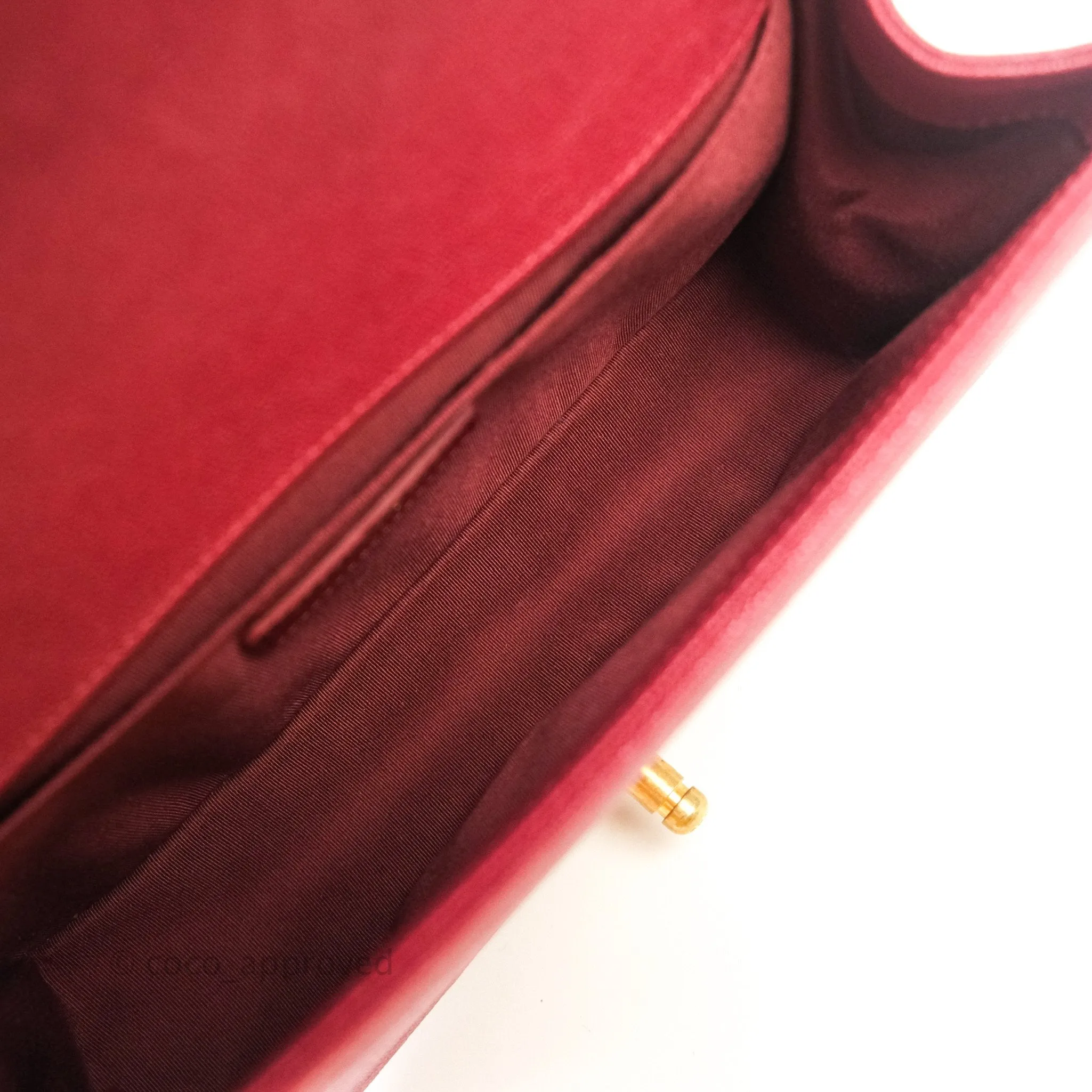 Chanel Boy Chevron Medium Red Caviar Gold Hardware