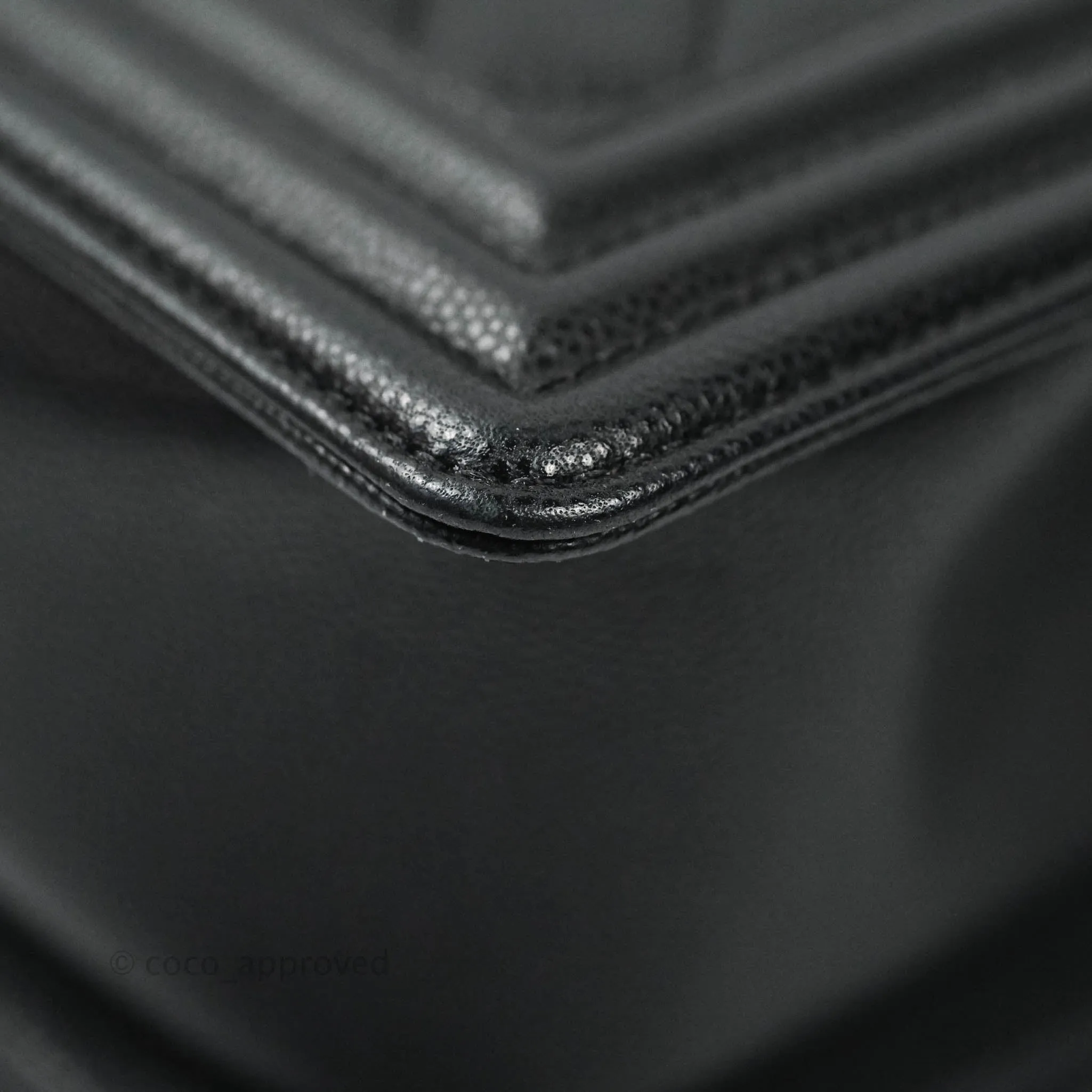 Chanel Boy Quilted Medium Black Caviar Gold Hardware
