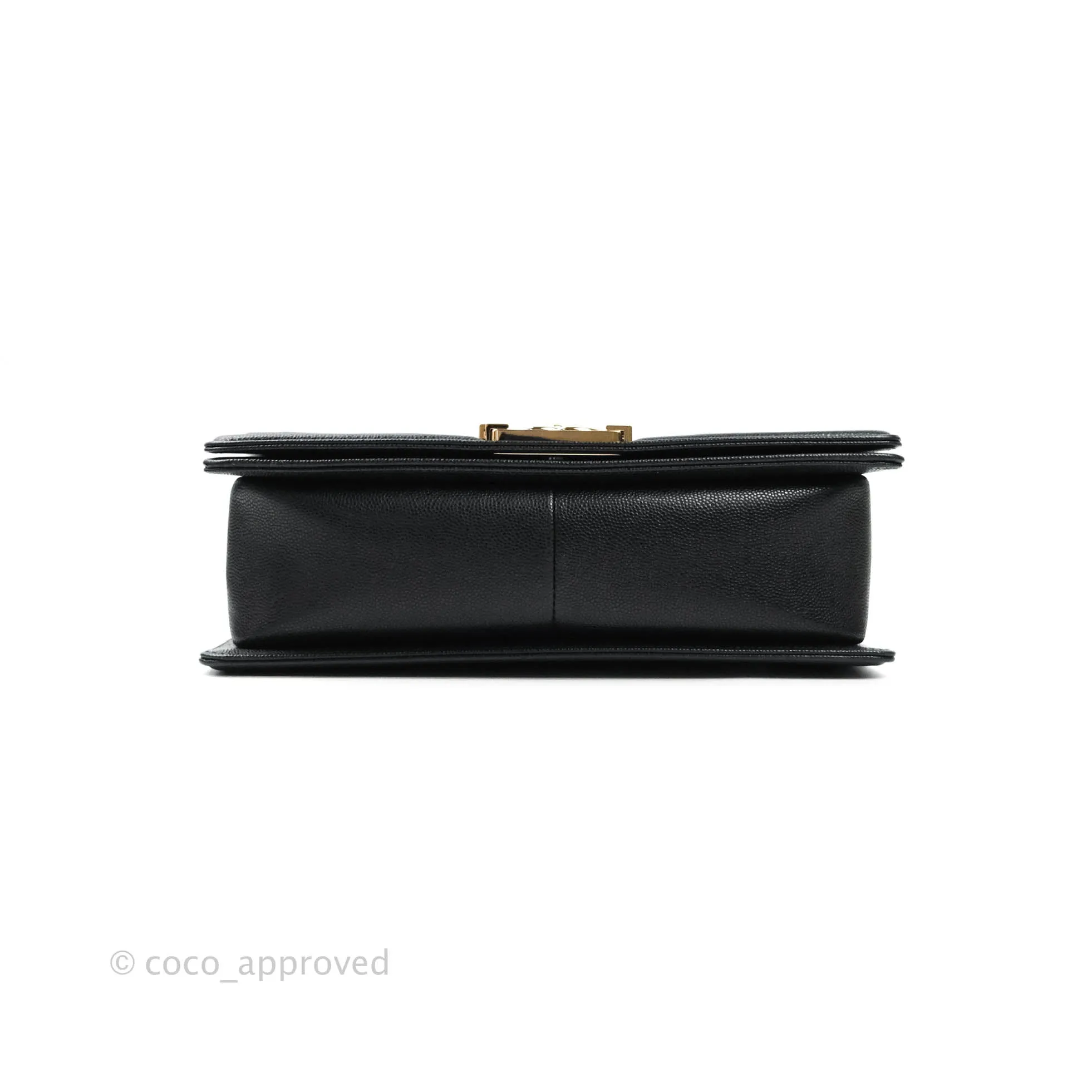 Chanel Boy Quilted Medium Black Caviar Gold Hardware