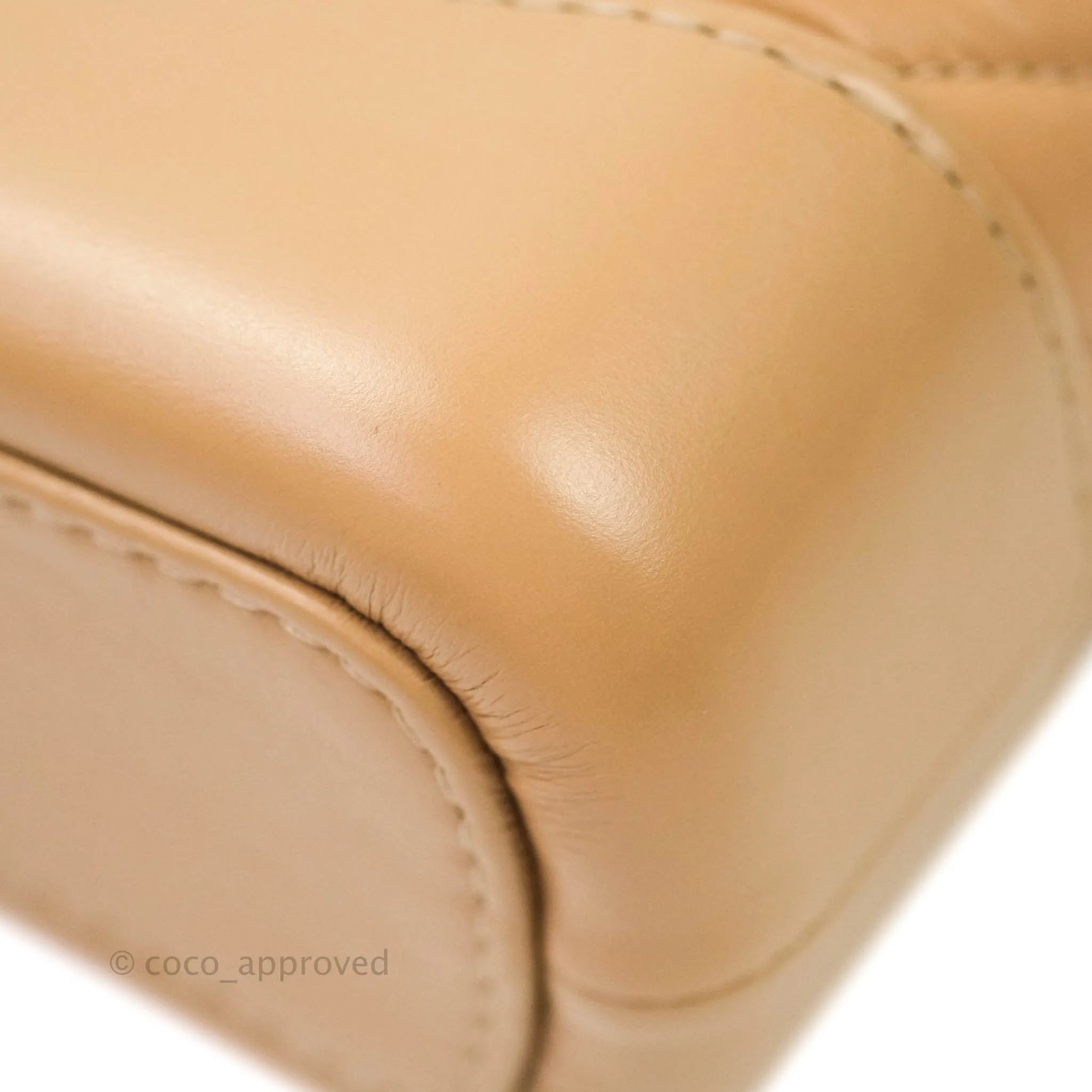 Chanel Calfskin Chevron Small Gabrielle Hobo Beige Mixed Hardware