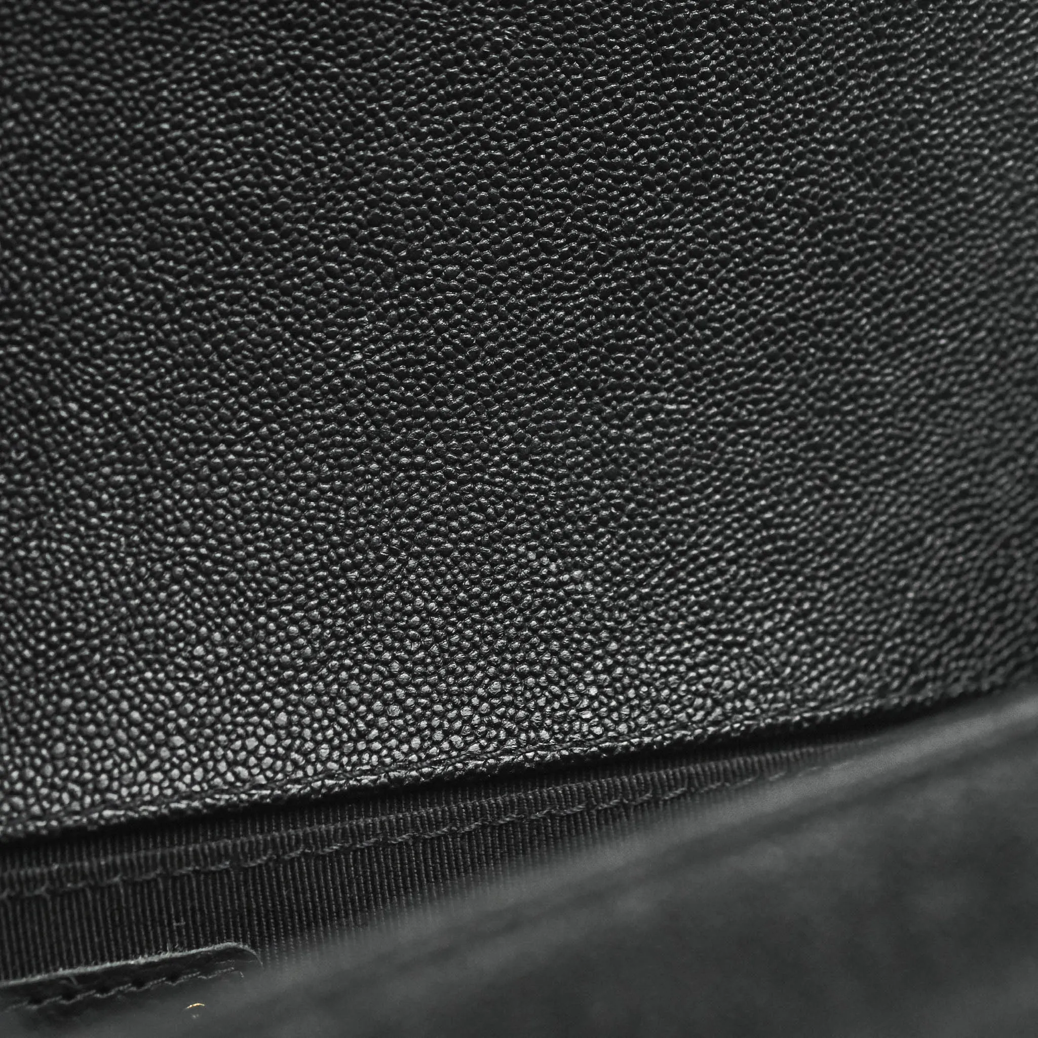 Chanel Chevron Medium Boy Black Grained Calfskin Gold Hardware