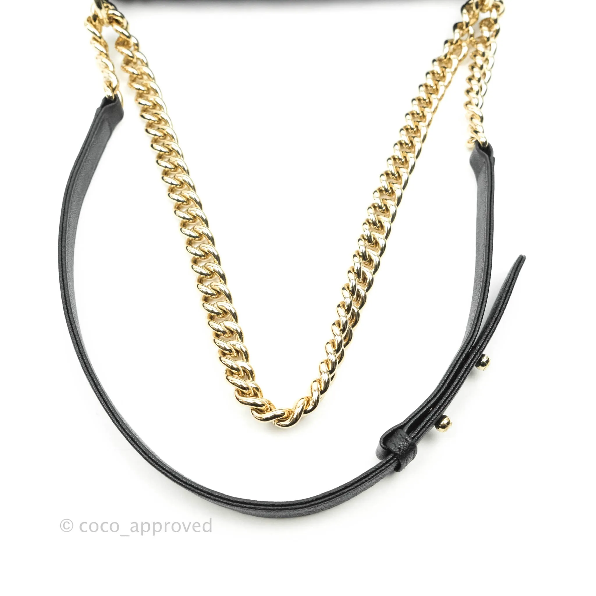 Chanel Chevron Medium Boy Black Grained Calfskin Gold Hardware