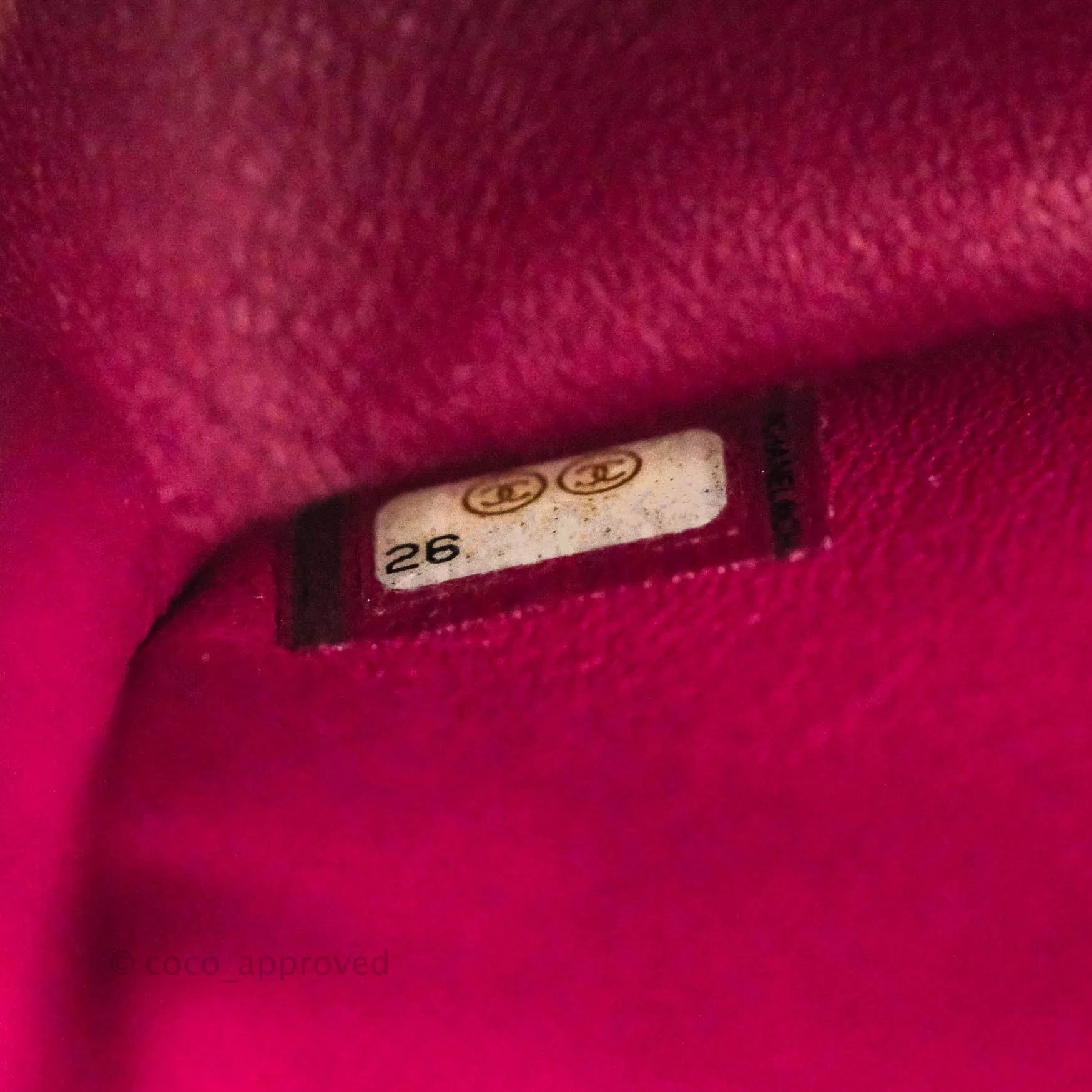 Chanel Chevron Mini Rectangular Lambskin Flap Bag Dark Pink Gold Hardware