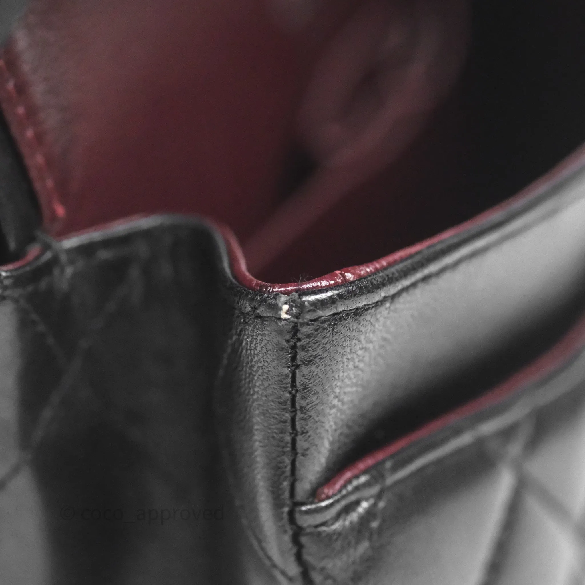 Chanel Classic M/L Medium Flap Quilted Black Lambskin Silver Hardware
