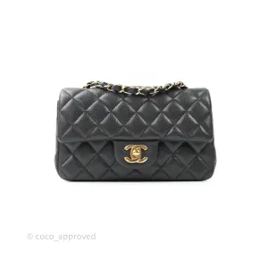 Chanel Classic Quilted Mini Rectangular Flap Pearly Grey Caviar Gold Hardware