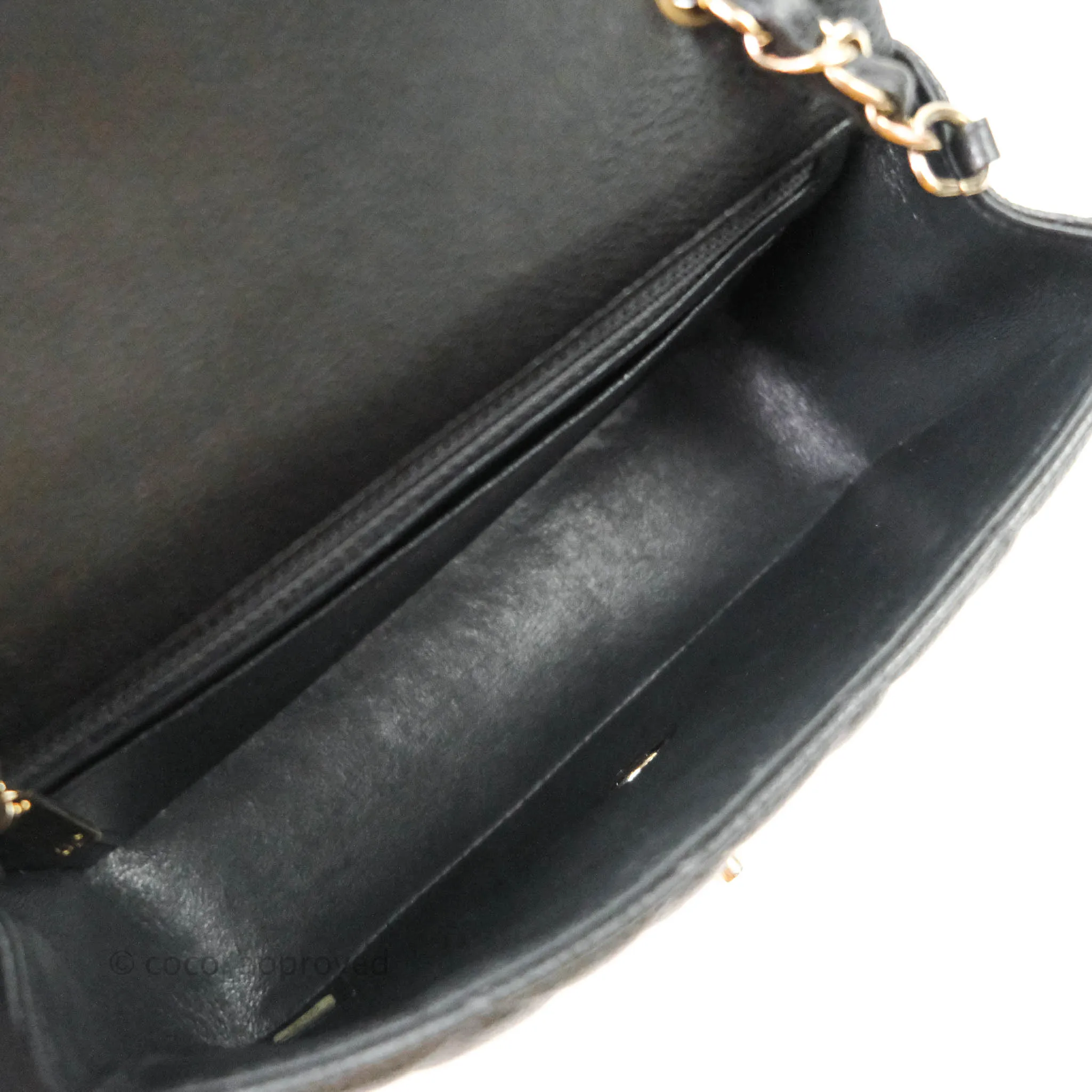 Chanel Classic Quilted Mini Rectangular Flap Pearly Grey Caviar Gold Hardware