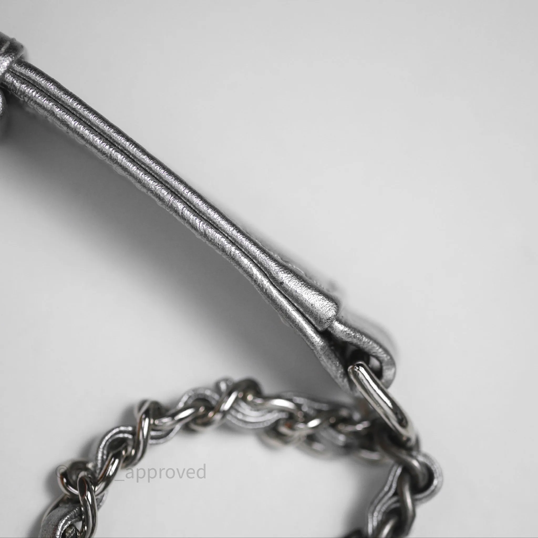 Chanel Large Gabrielle Hobo Metallic Silver Aged Calfskin Mixed Hardware
