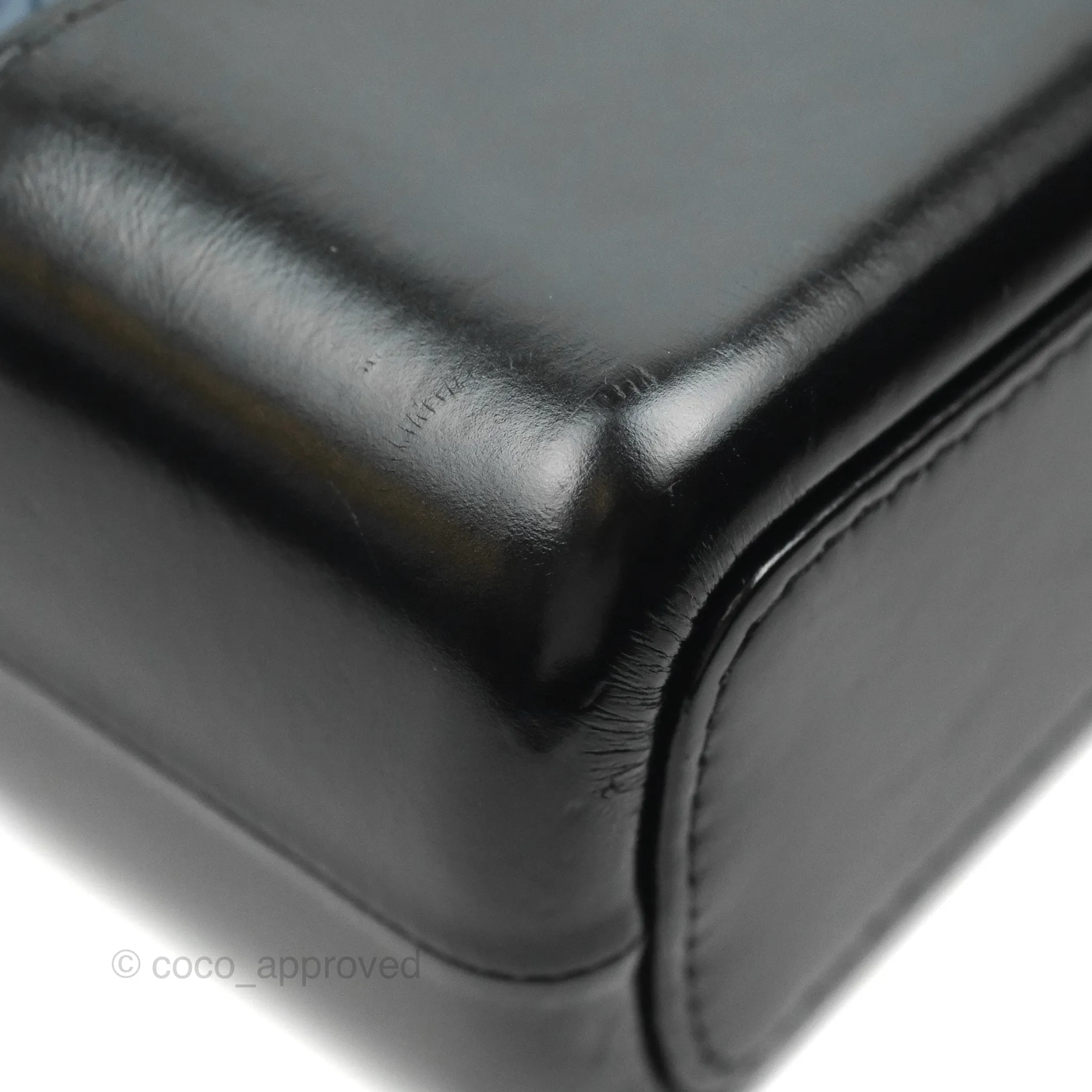 Chanel Medium Gabrielle Navy Black Aged Calfskin Mixed Hardware