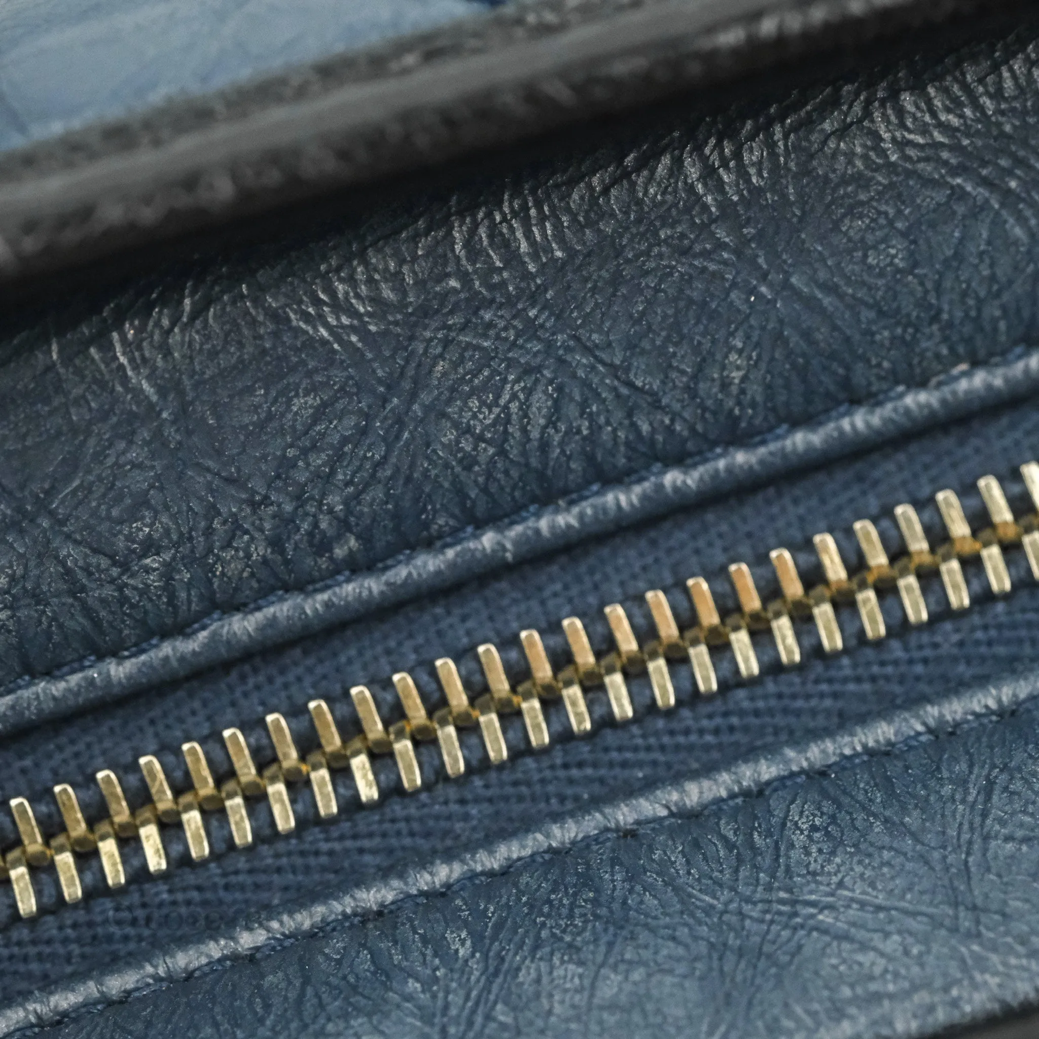 Chanel Medium Gabrielle Navy Black Aged Calfskin Mixed Hardware