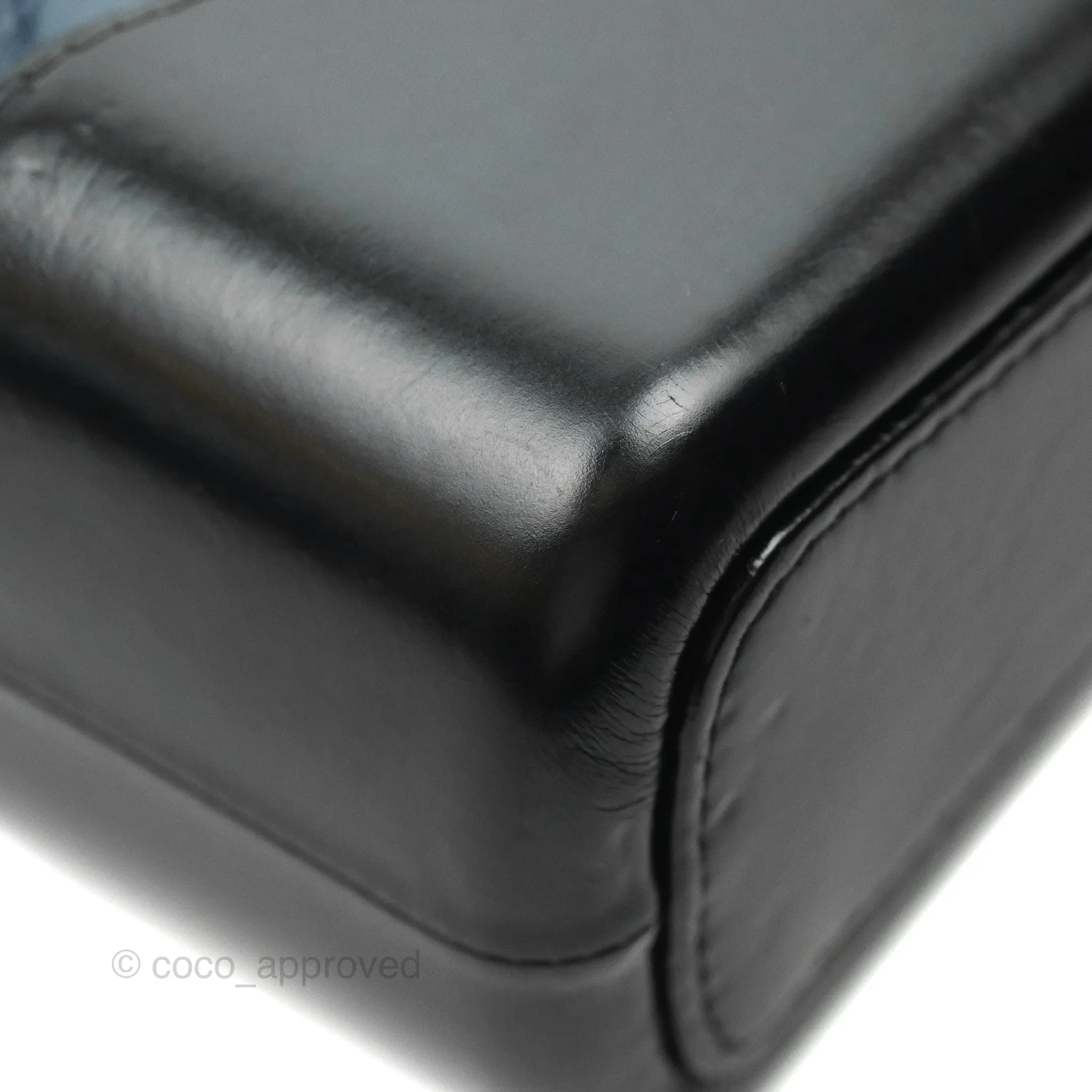 Chanel Medium Gabrielle Navy Black Aged Calfskin Mixed Hardware