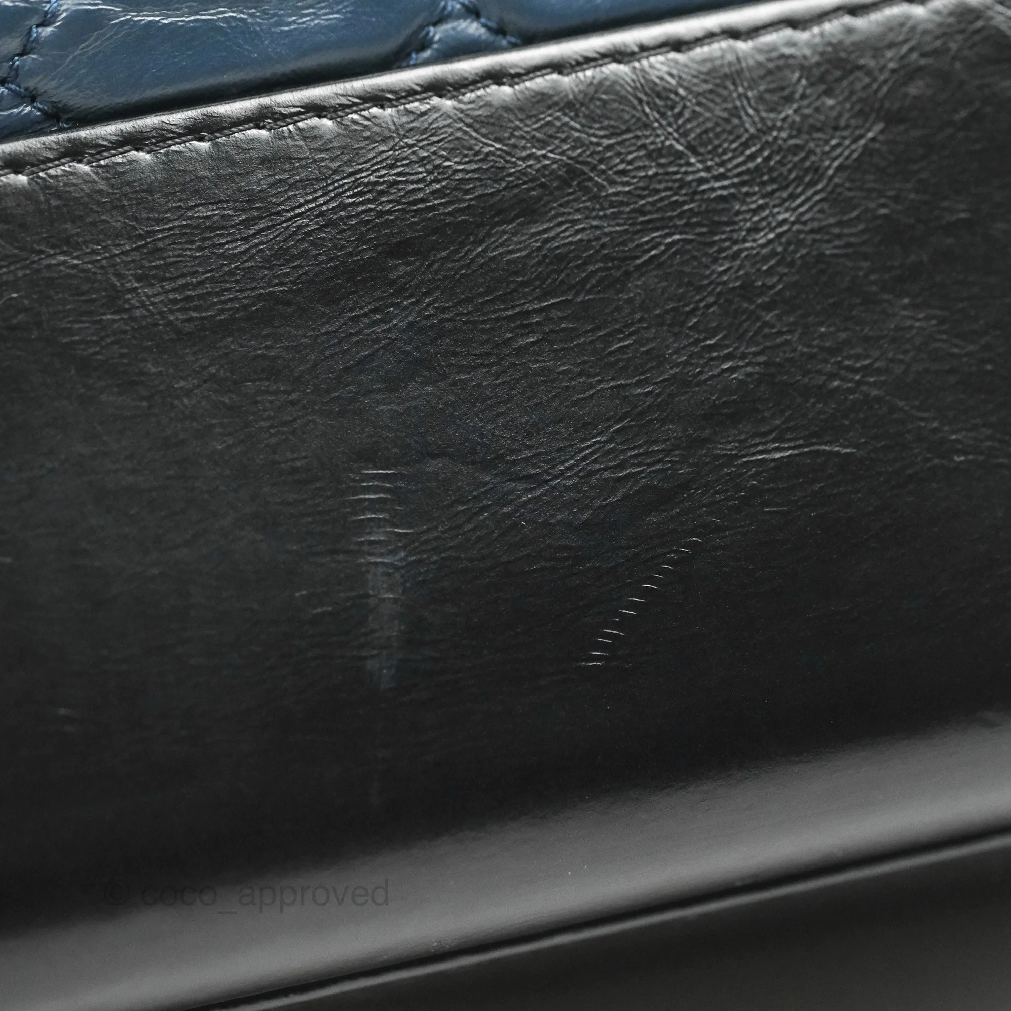 Chanel Medium Gabrielle Navy Black Aged Calfskin Mixed Hardware