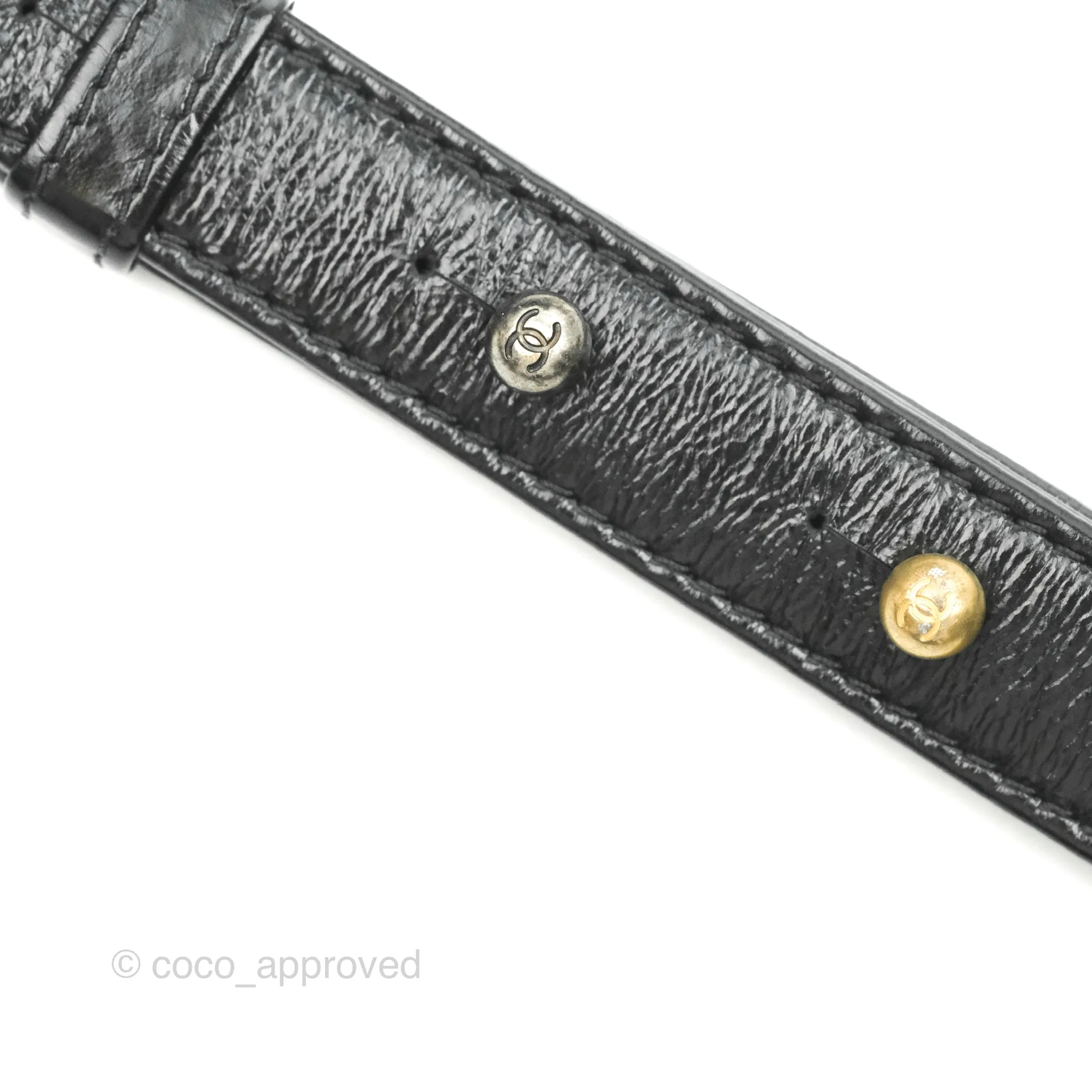Chanel Medium Gabrielle Navy Black Aged Calfskin Mixed Hardware