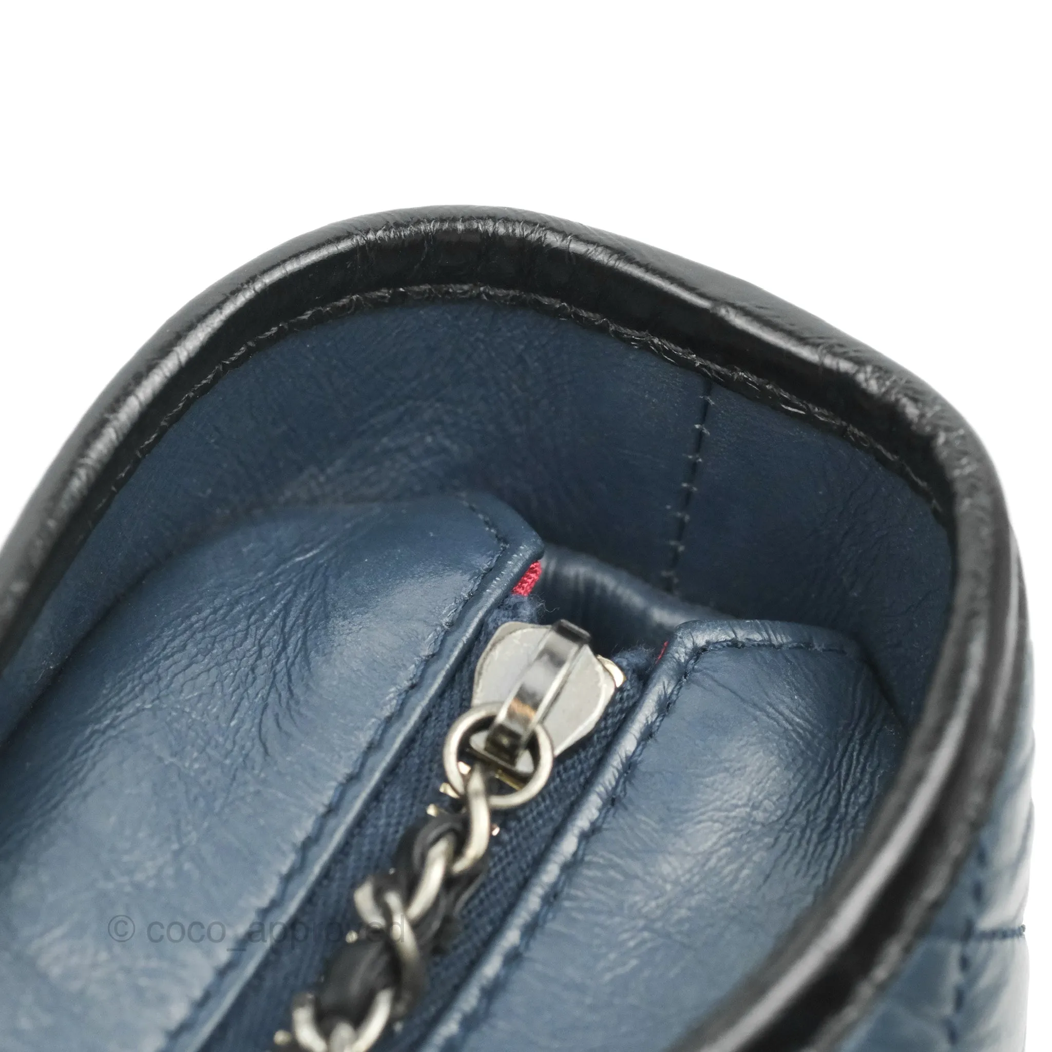 Chanel Medium Gabrielle Navy Black Aged Calfskin Mixed Hardware