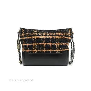 Chanel Medium Gabrielle Tweed Beige Black Calfskin