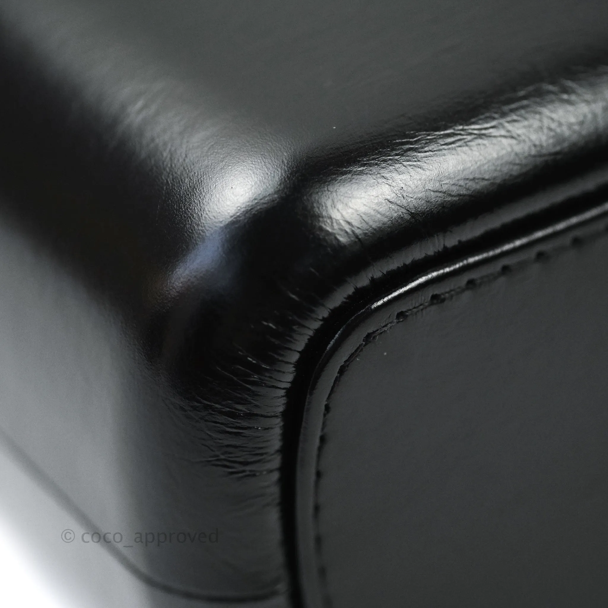 Chanel Medium Gabrielle White Black Aged Calfskin