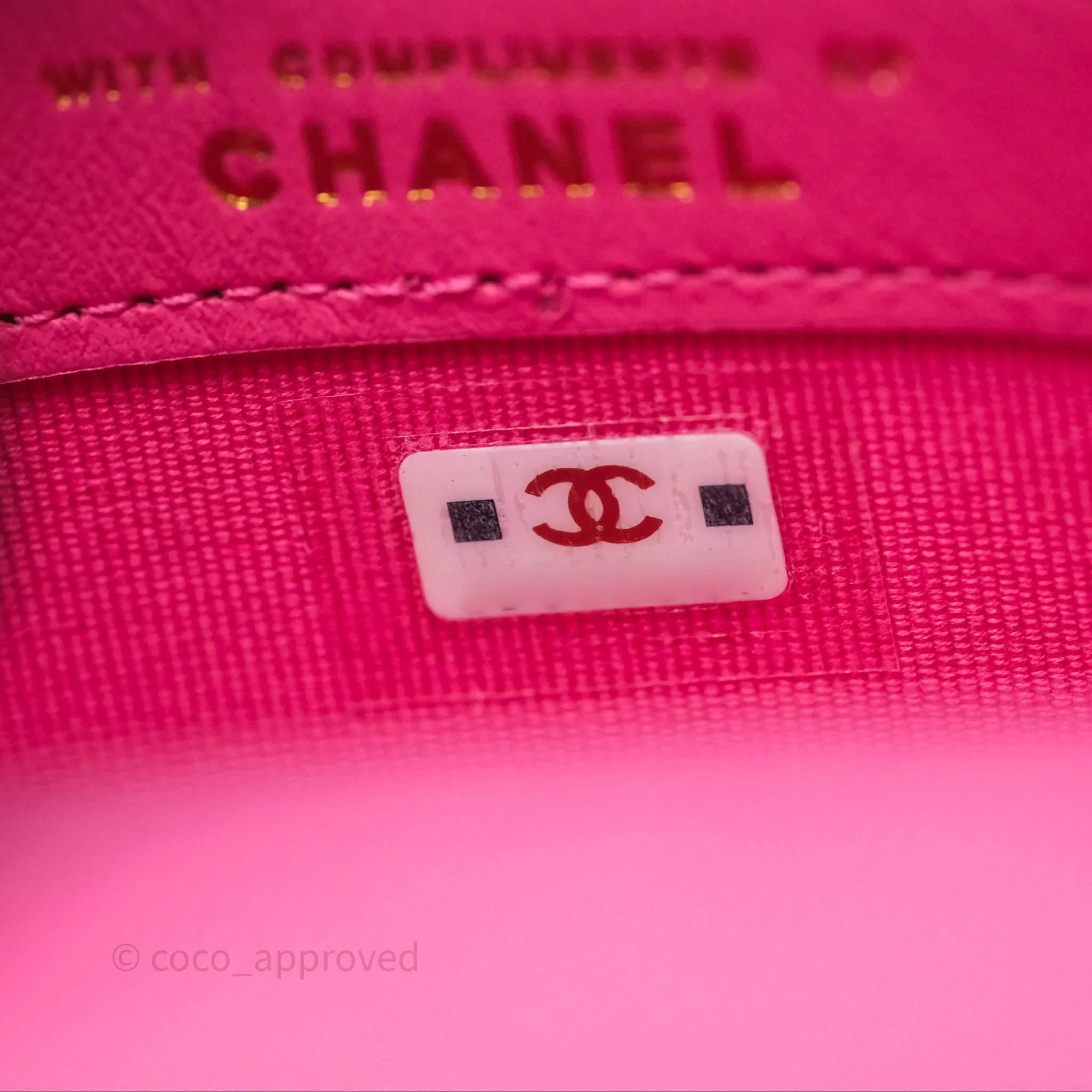 Chanel Mini Clutch With Chain Red Cotton Gold Hardware