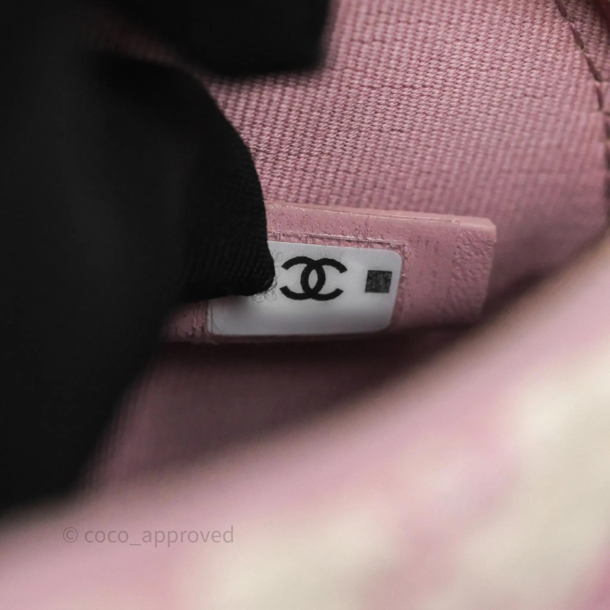 Chanel Mini Pouch On Chain White Pink Houndstooth Tweed Gold Hardware