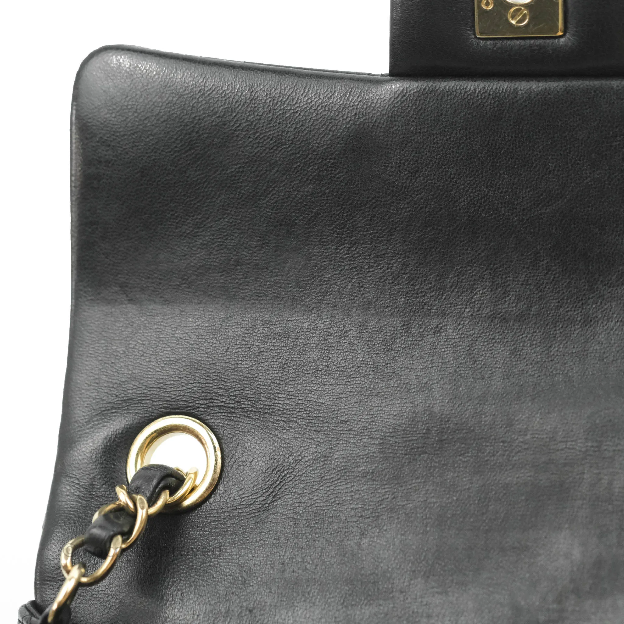 Chanel Mini Rectangular Flap Bag Valentine Limited Edition Black Lambskin Gold Hardware