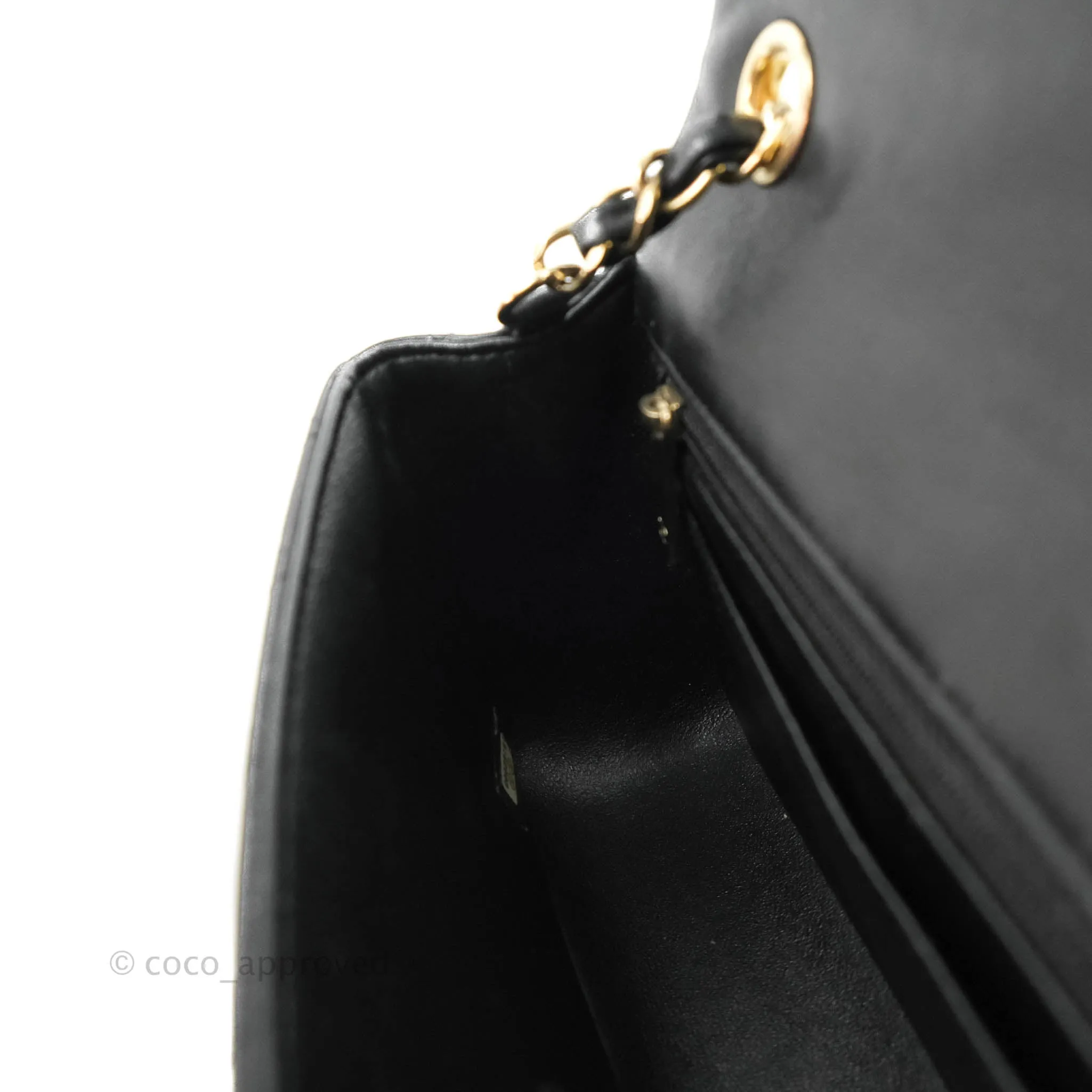 Chanel Mini Rectangular Flap Bag Valentine Limited Edition Black Lambskin Gold Hardware