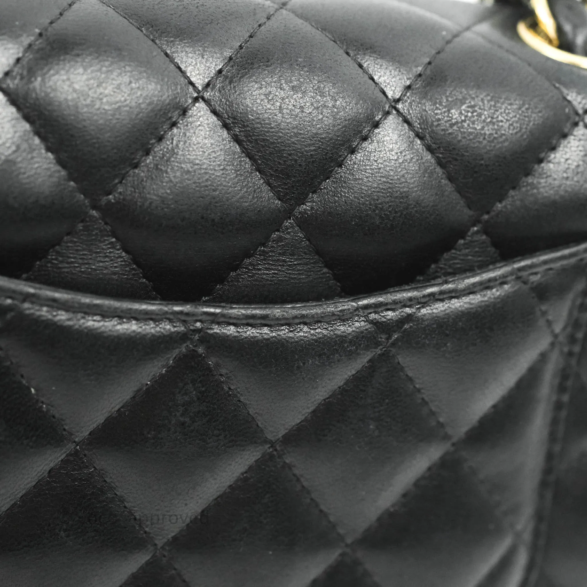 Chanel Mini Rectangular Flap Bag Valentine Limited Edition Black Lambskin Gold Hardware