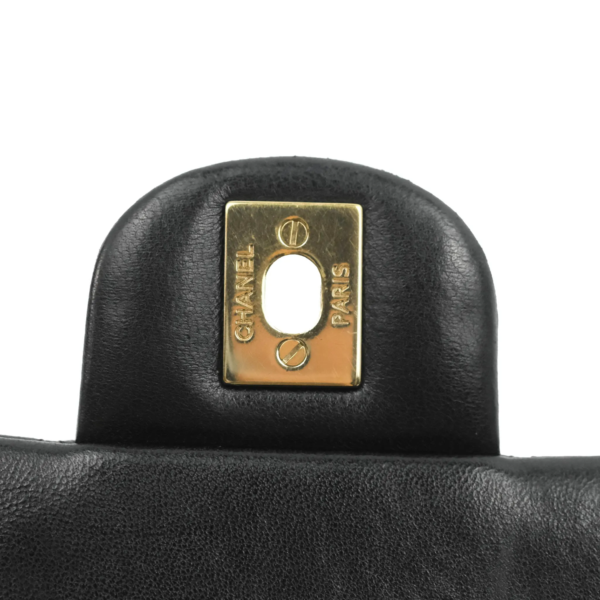 Chanel Mini Rectangular Flap Bag Valentine Limited Edition Black Lambskin Gold Hardware