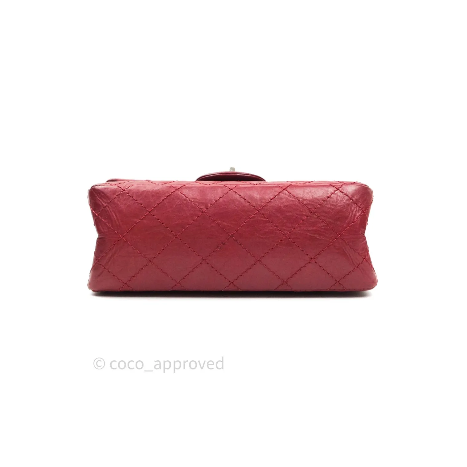 Chanel Mini Reissue 224 Dark Red Aged Calfskin Ruthenium Hardware