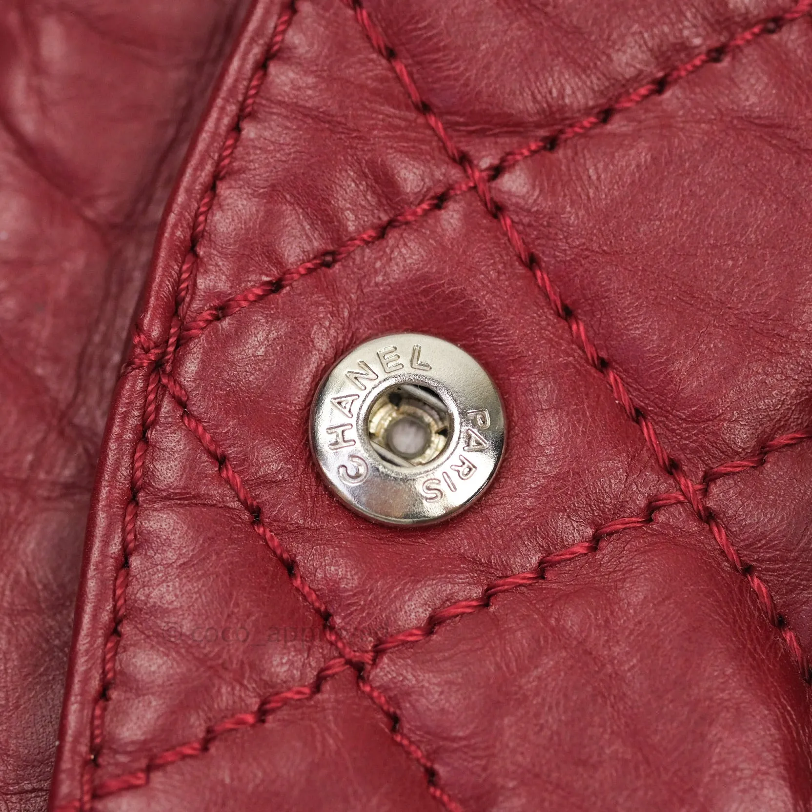 Chanel Mini Reissue 224 Dark Red Aged Calfskin Ruthenium Hardware