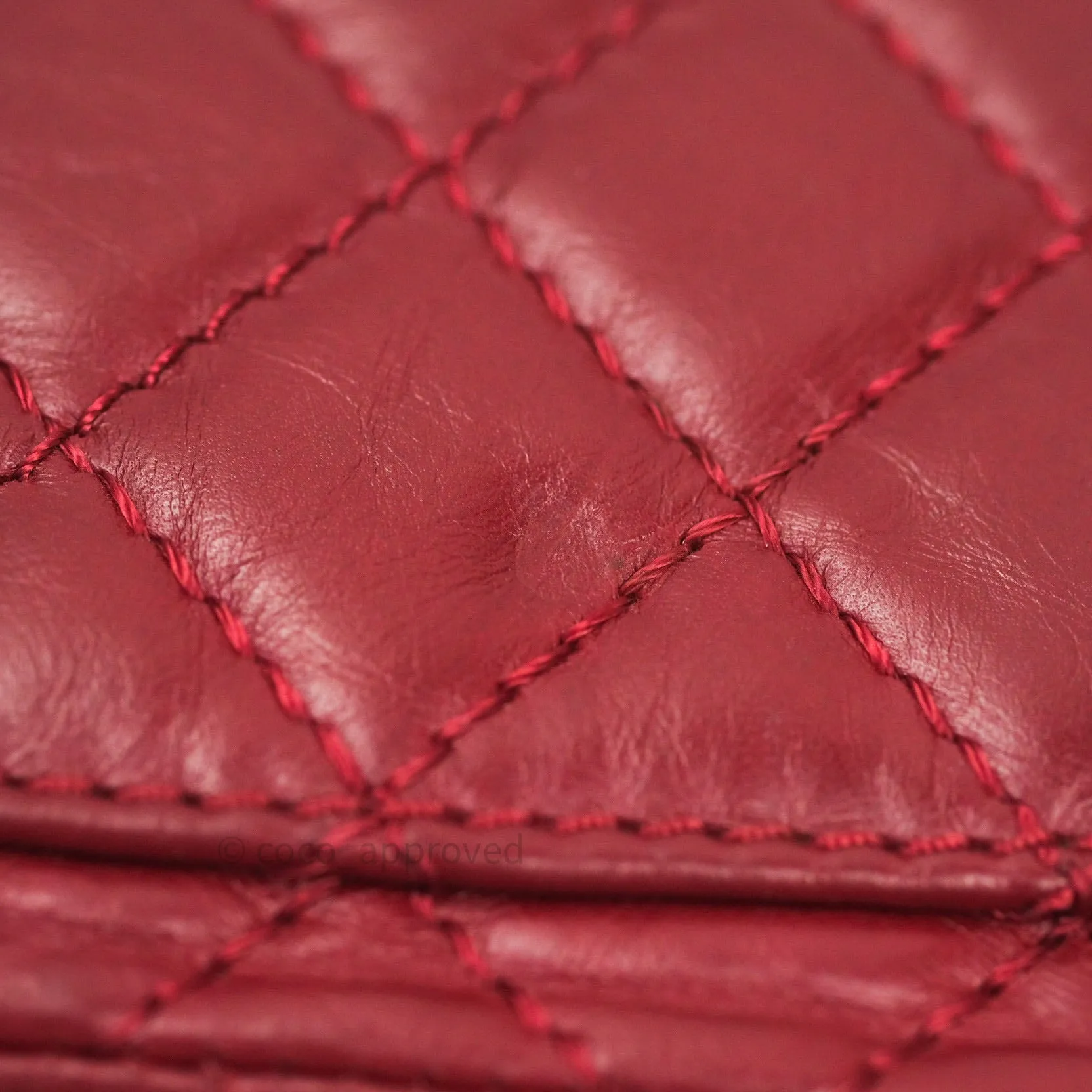 Chanel Mini Reissue 224 Dark Red Aged Calfskin Ruthenium Hardware