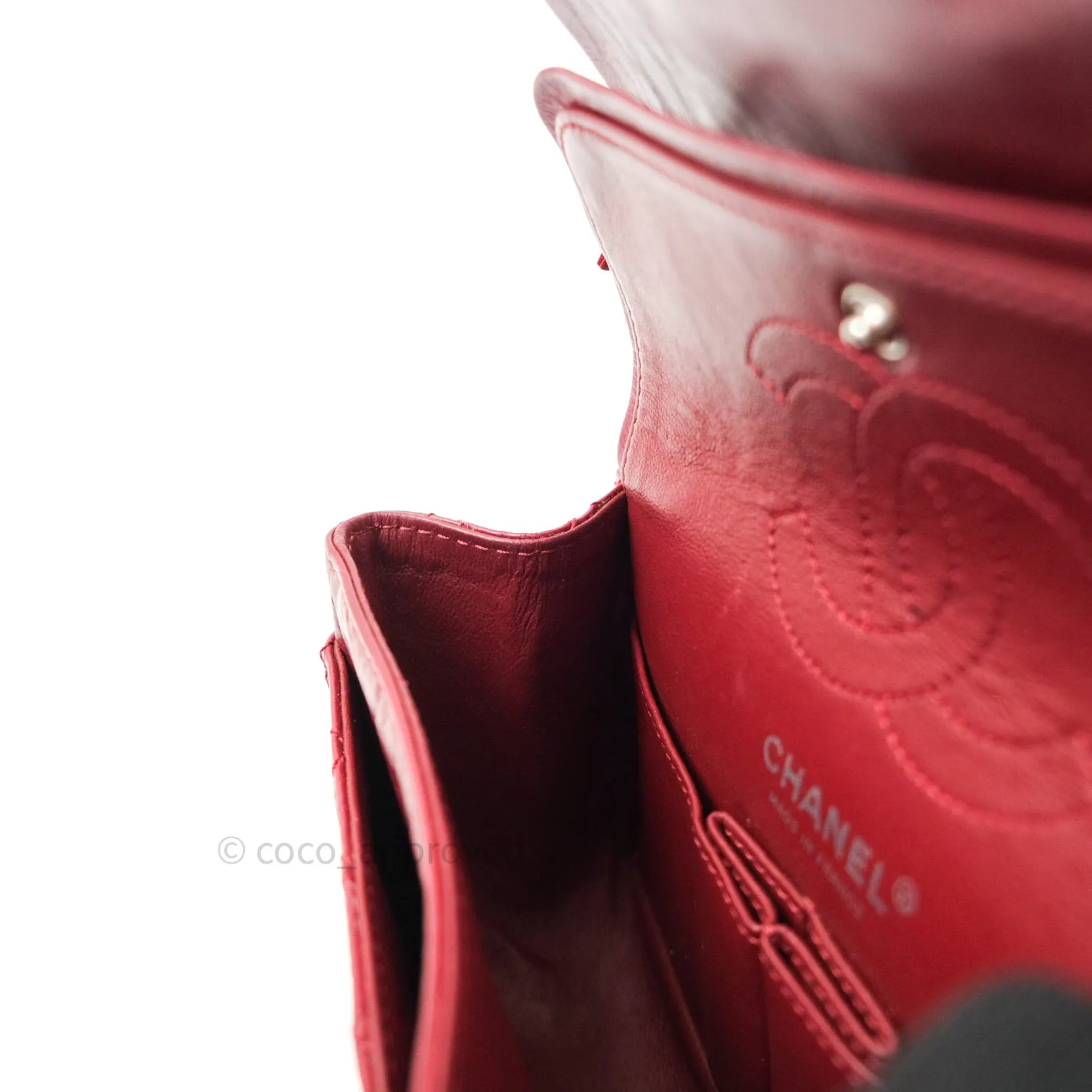 Chanel Mini Reissue 224 Dark Red Aged Calfskin Ruthenium Hardware