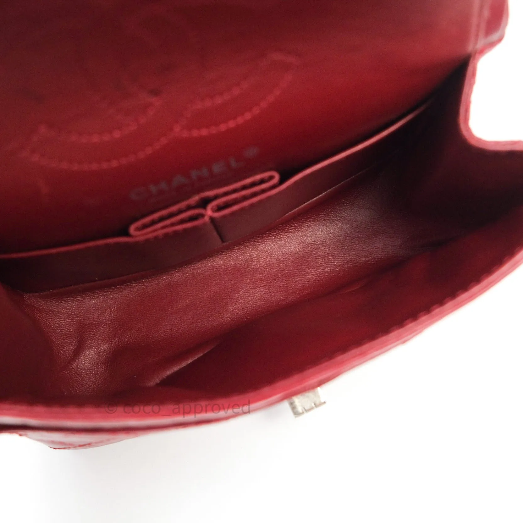 Chanel Mini Reissue 224 Dark Red Aged Calfskin Ruthenium Hardware