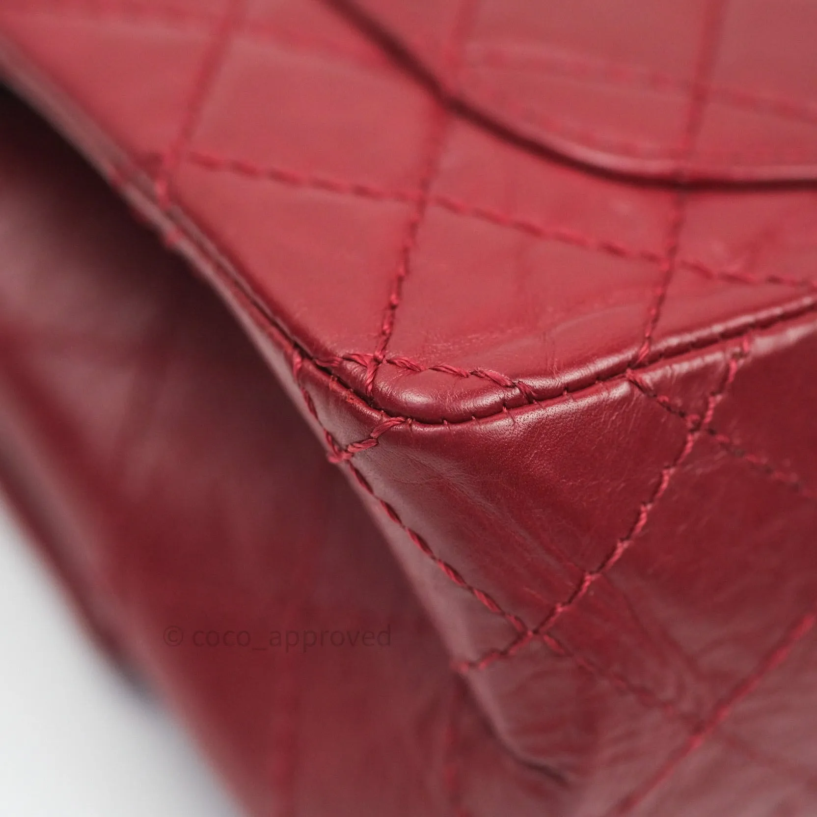 Chanel Mini Reissue 224 Dark Red Aged Calfskin Ruthenium Hardware