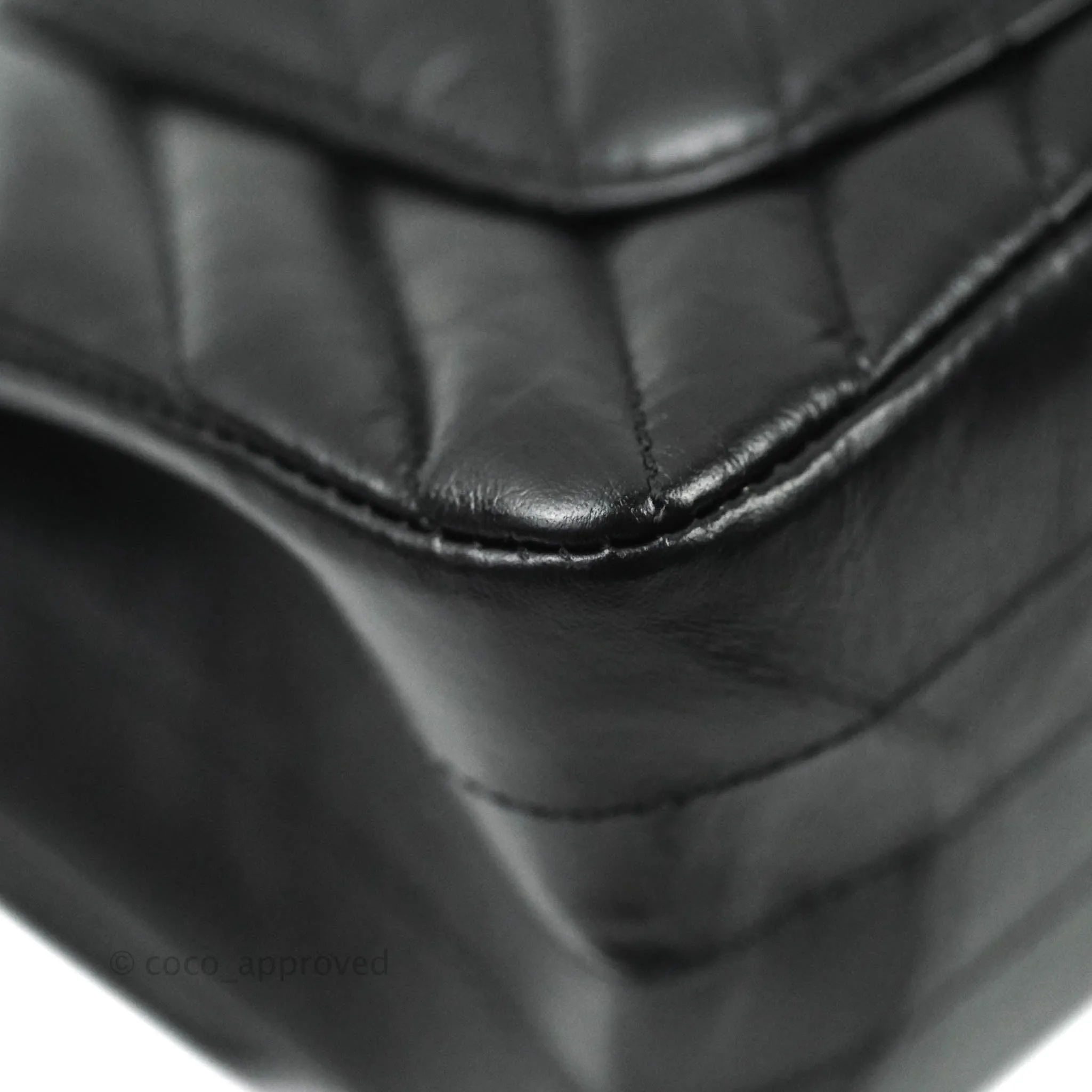 Chanel Mini Reissue 224 So Black Chevron Calfskin Black Hardware