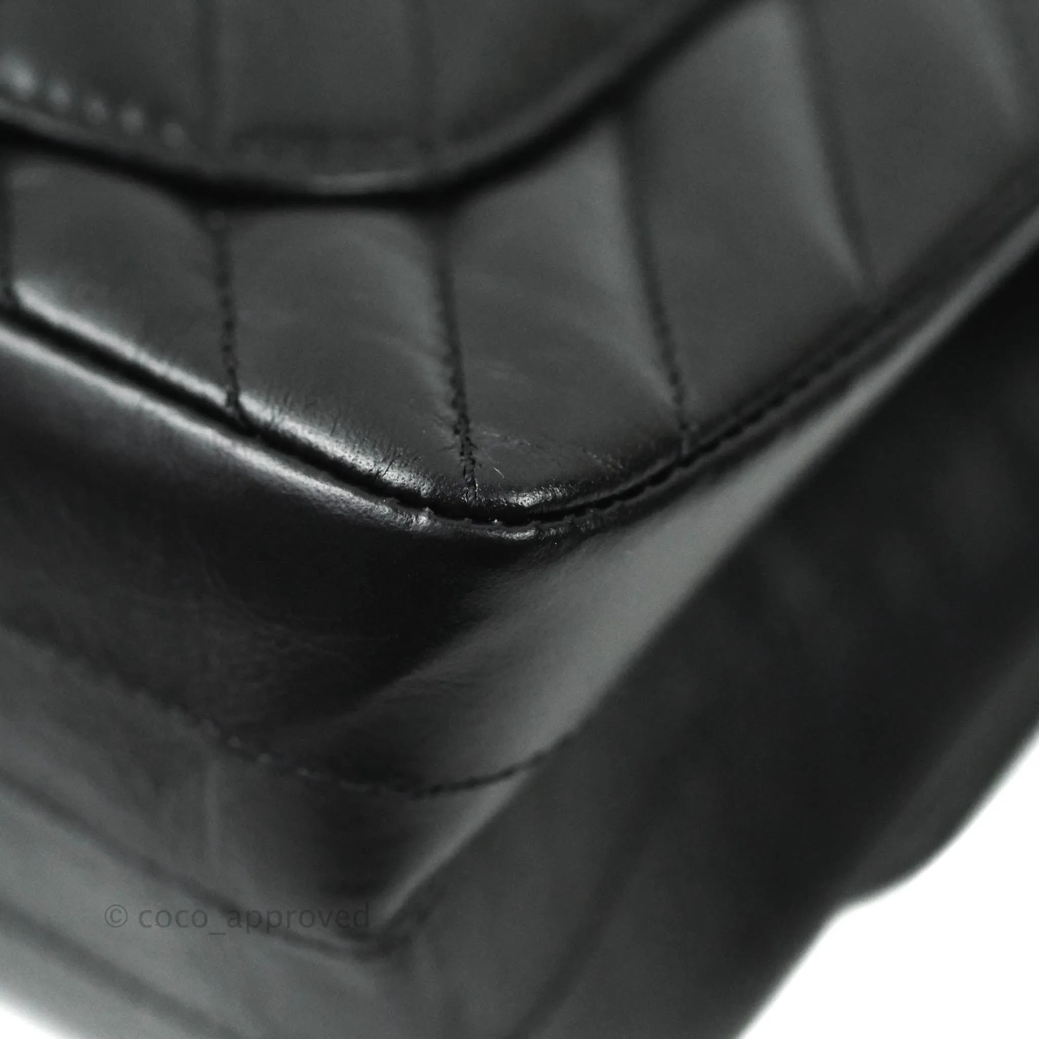 Chanel Mini Reissue 224 So Black Chevron Calfskin Black Hardware