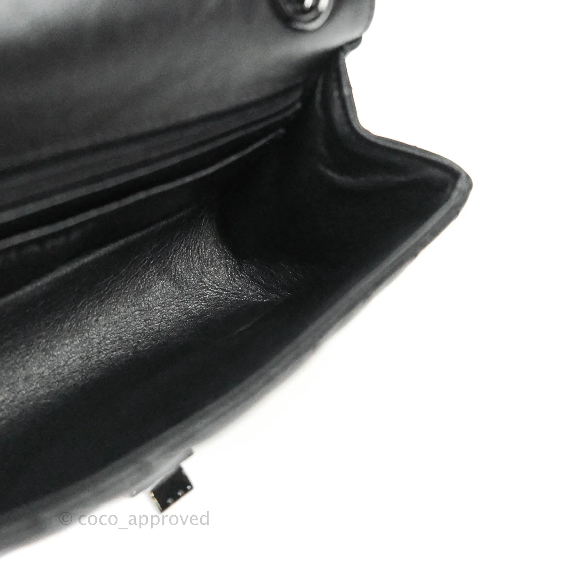 Chanel Mini Reissue 224 So Black Chevron Calfskin Black Hardware