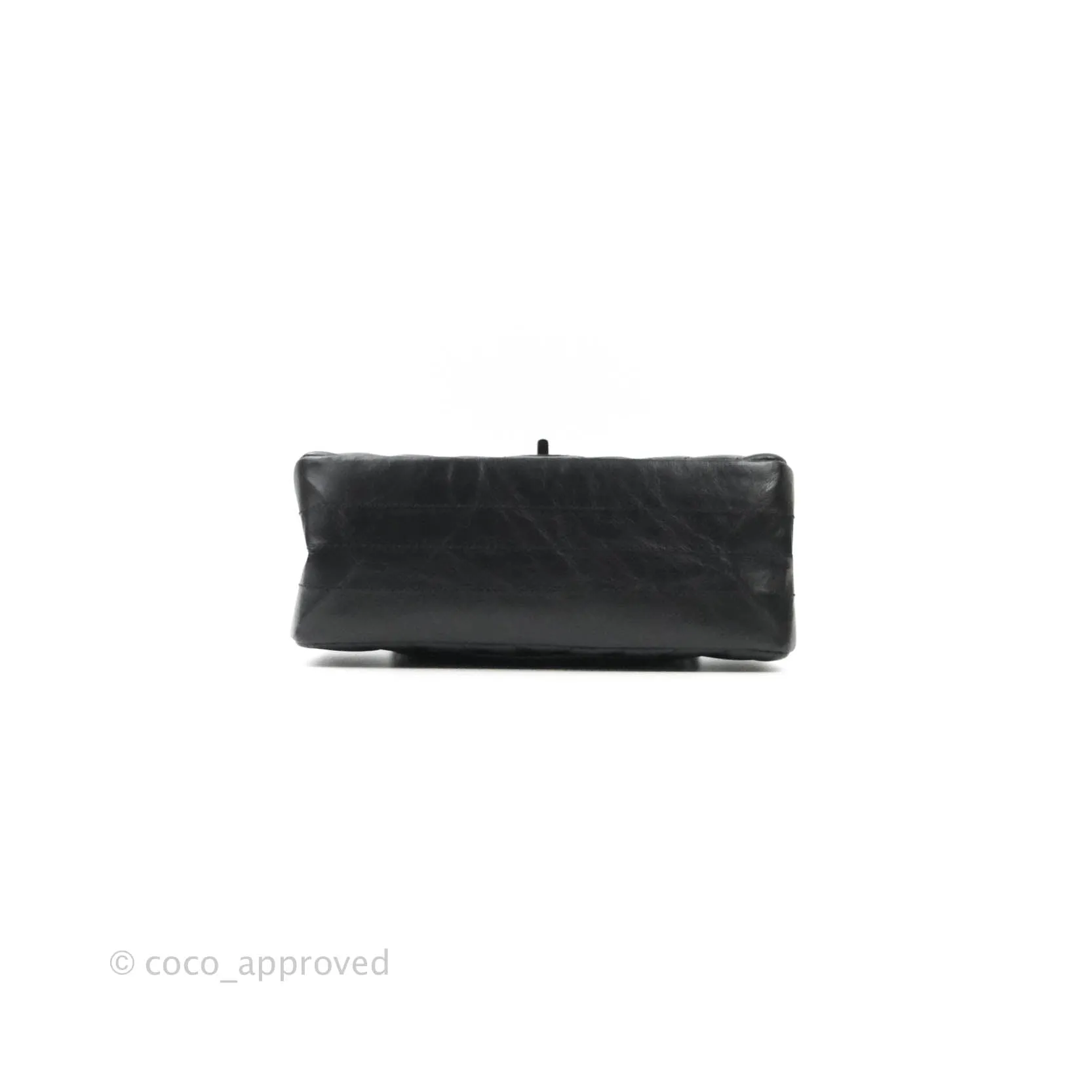 Chanel Mini Reissue 224 So Black Chevron Calfskin Black Hardware