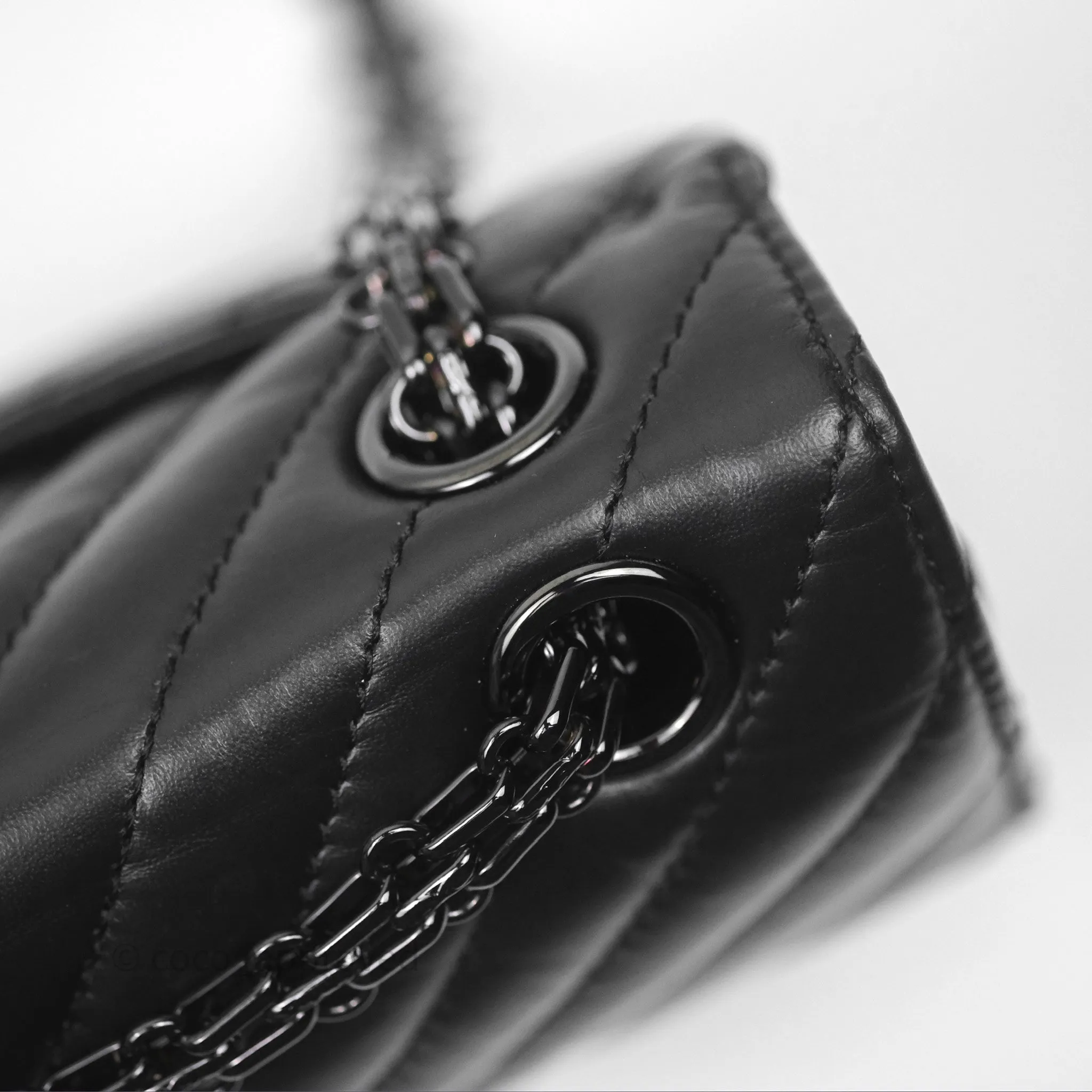 Chanel Mini Reissue 224 So Black Chevron Calfskin