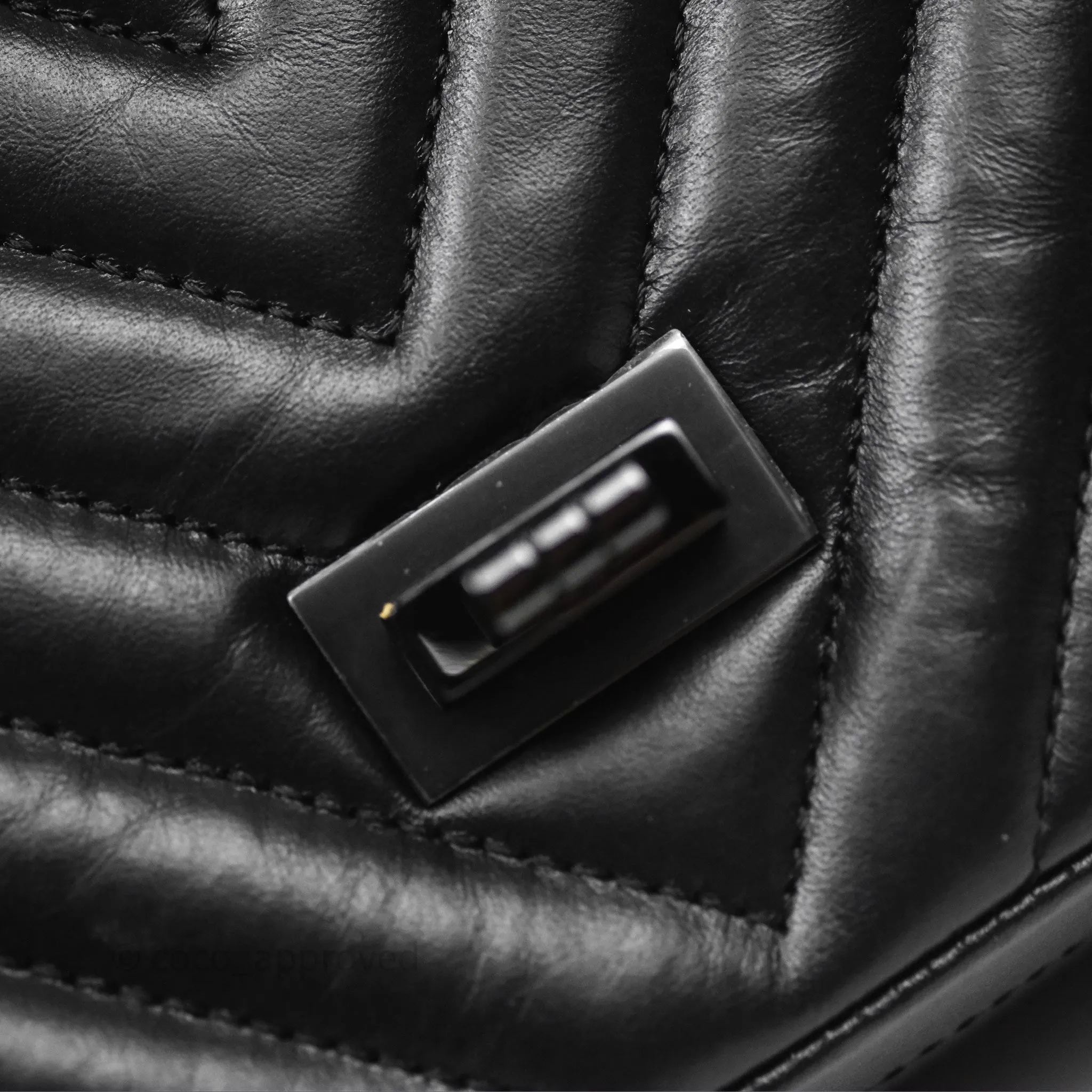 Chanel Mini Reissue 224 So Black Chevron Calfskin