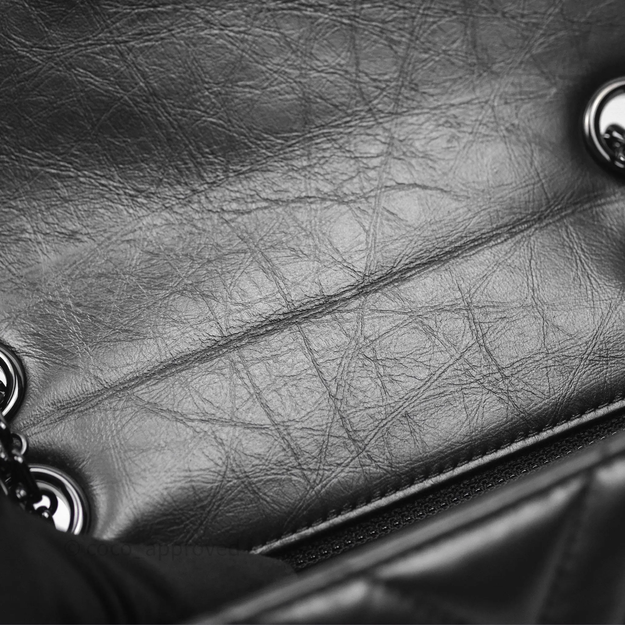 Chanel Mini Reissue 224 So Black Chevron Calfskin