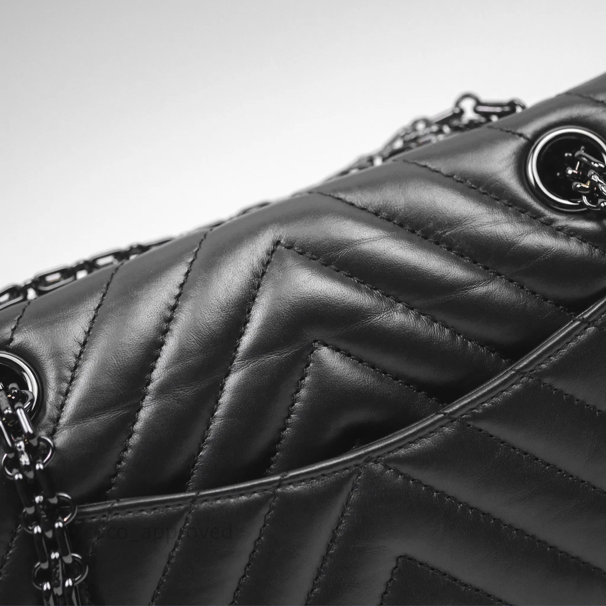 Chanel Mini Reissue 224 So Black Chevron Calfskin