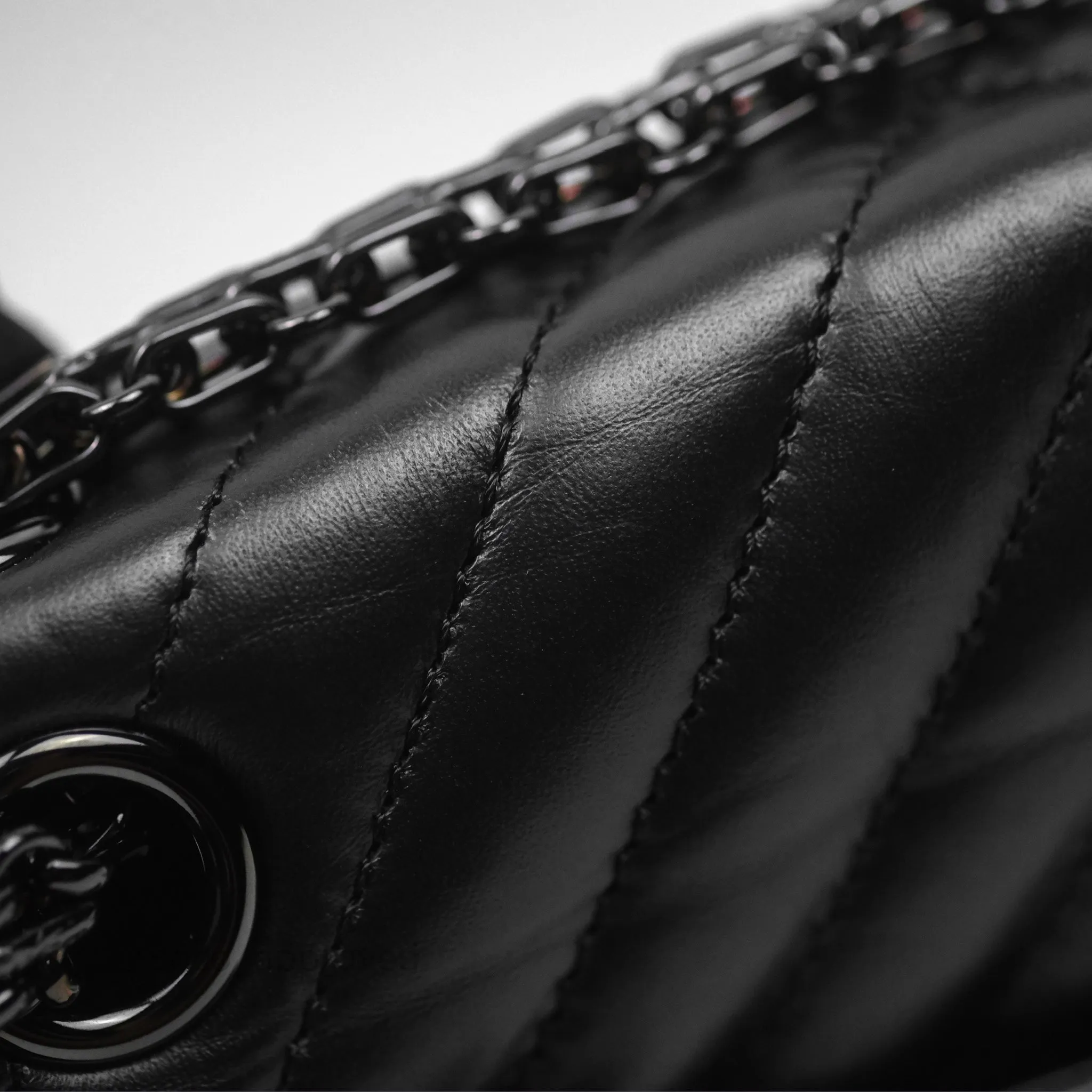 Chanel Mini Reissue 224 So Black Chevron Calfskin