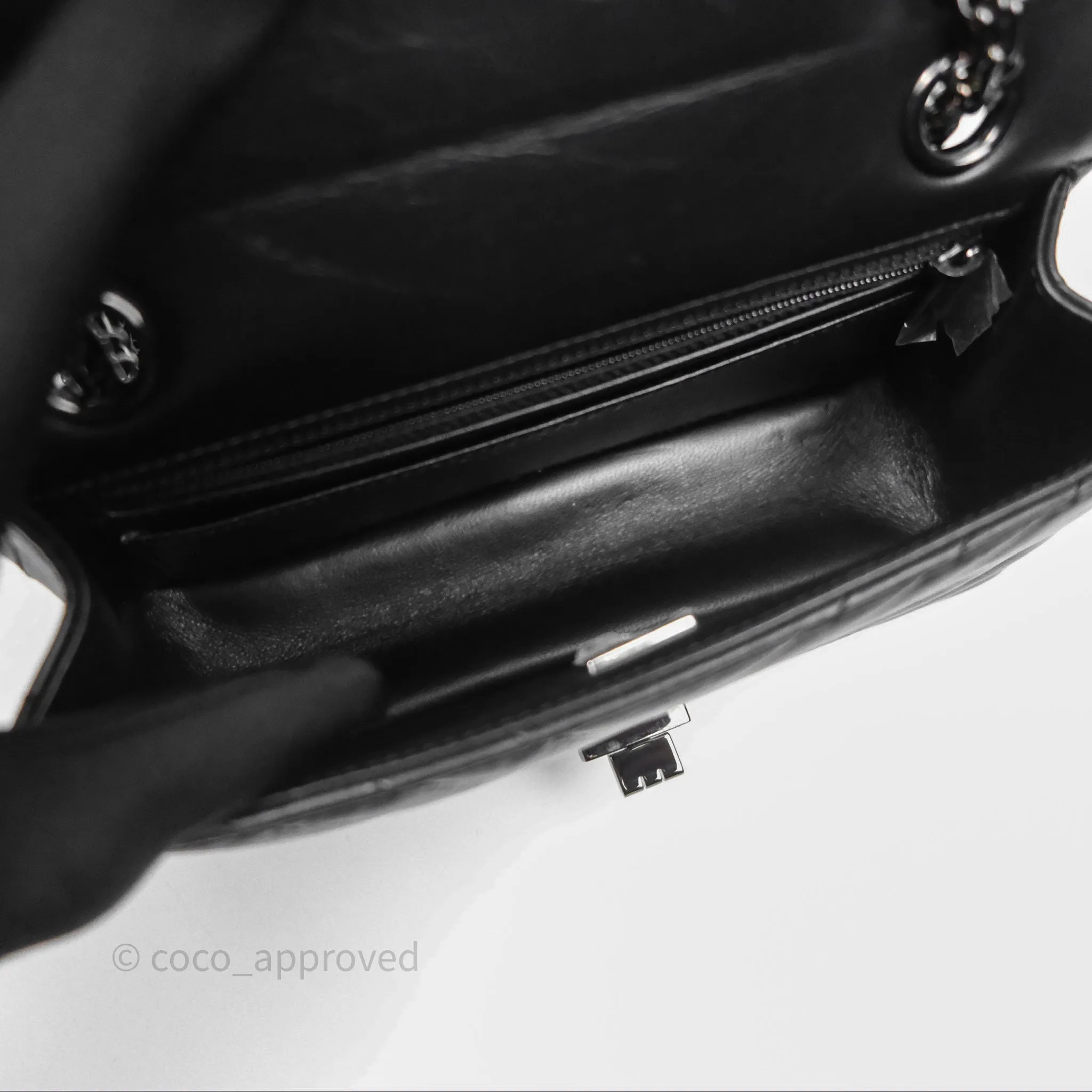 Chanel Mini Reissue 224 So Black Chevron Calfskin