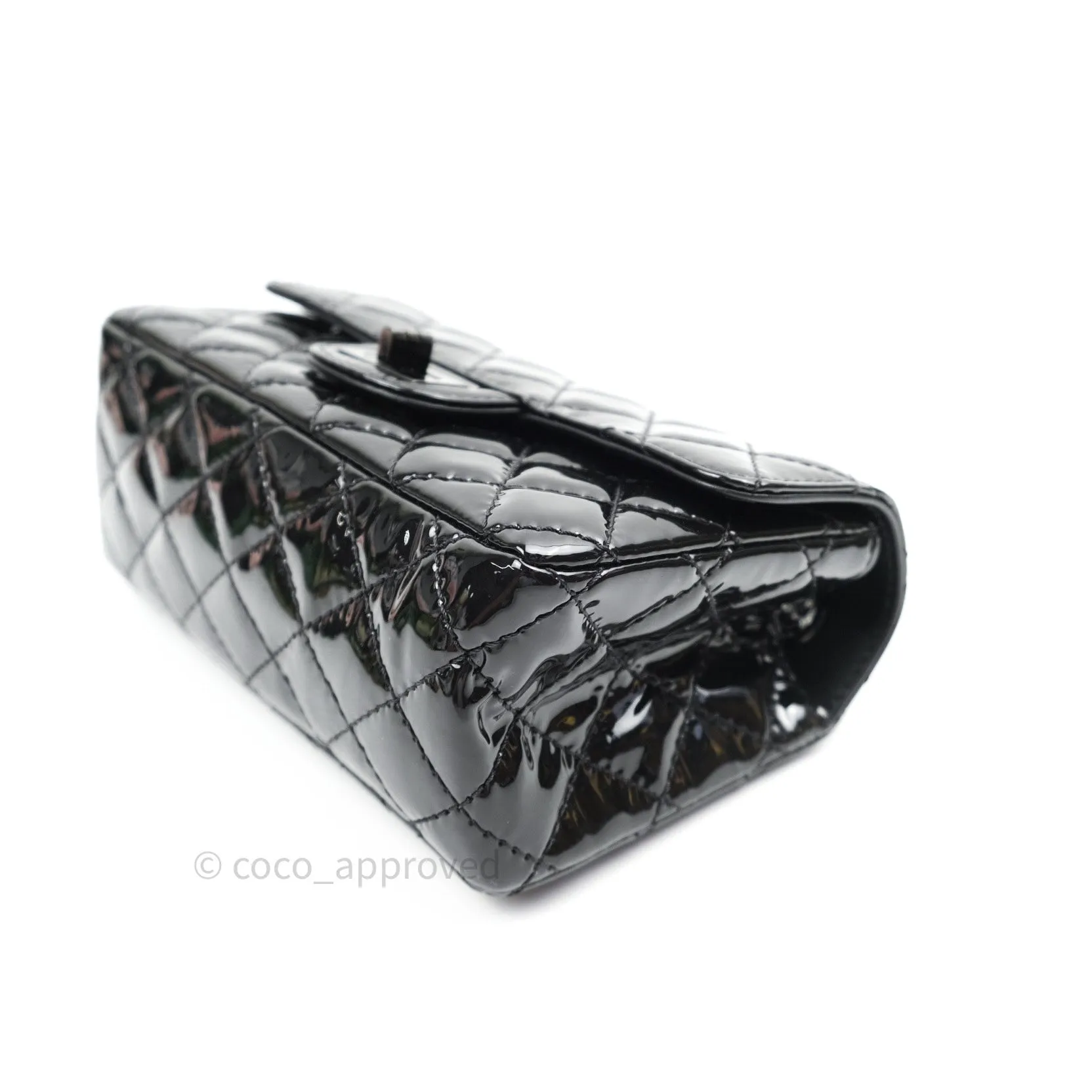 Chanel Mini Reissue 224 So Black Patent Black Hardware