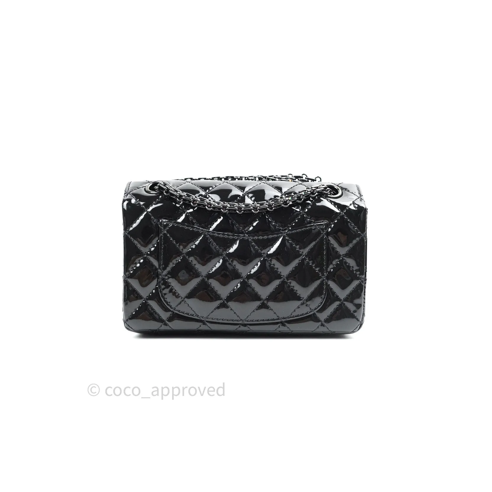 Chanel Mini Reissue 224 So Black Patent Black Hardware