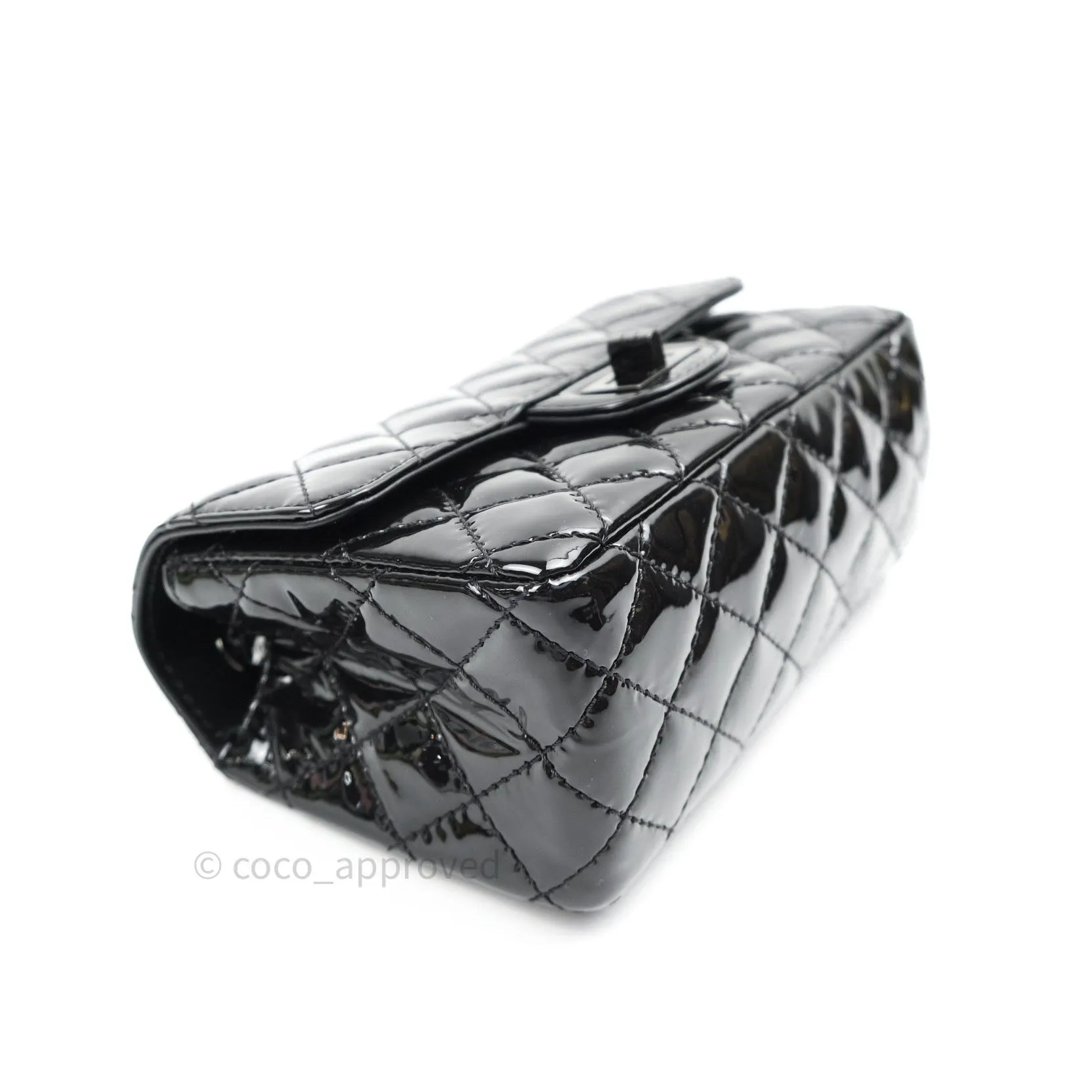 Chanel Mini Reissue 224 So Black Patent Black Hardware