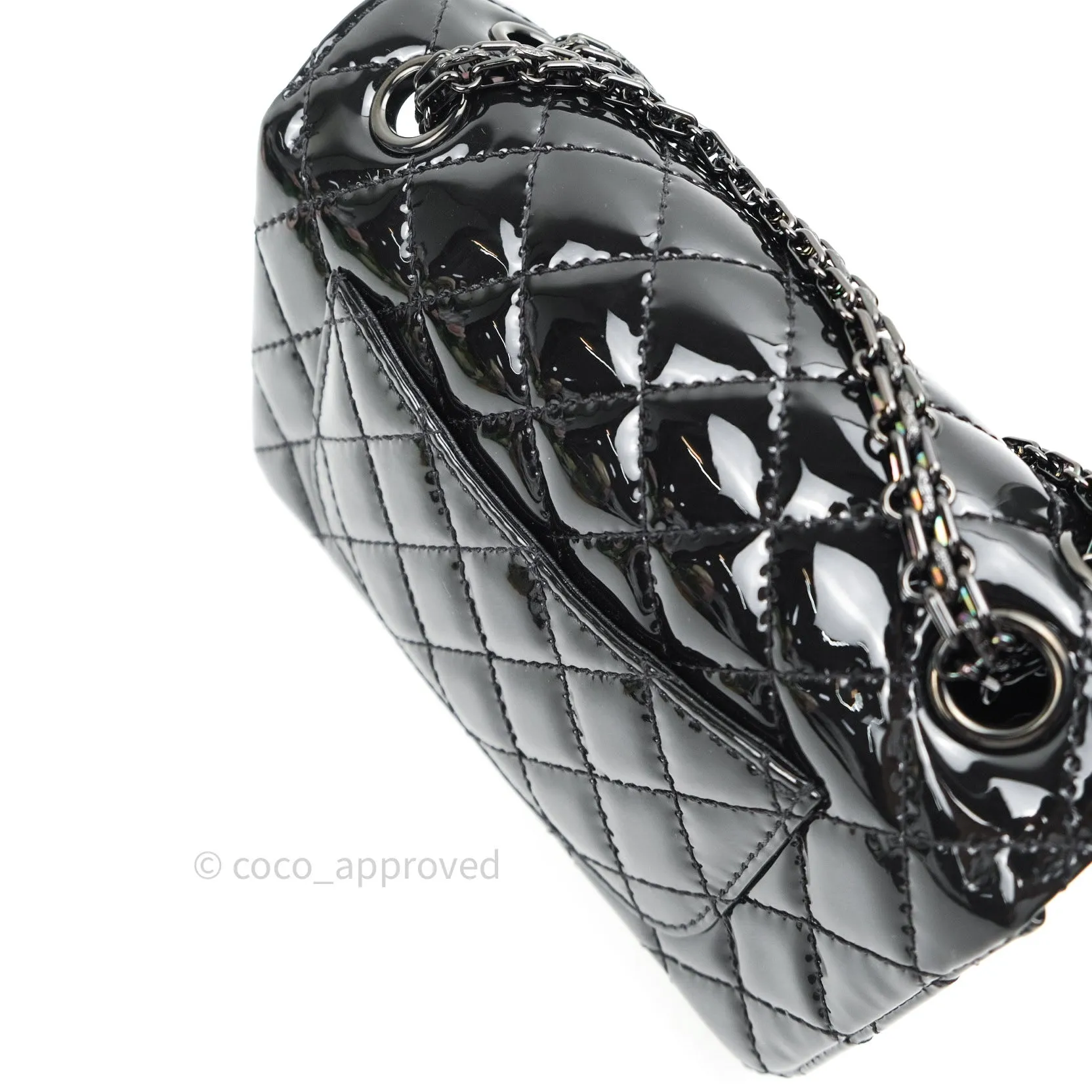Chanel Mini Reissue 224 So Black Patent Black Hardware